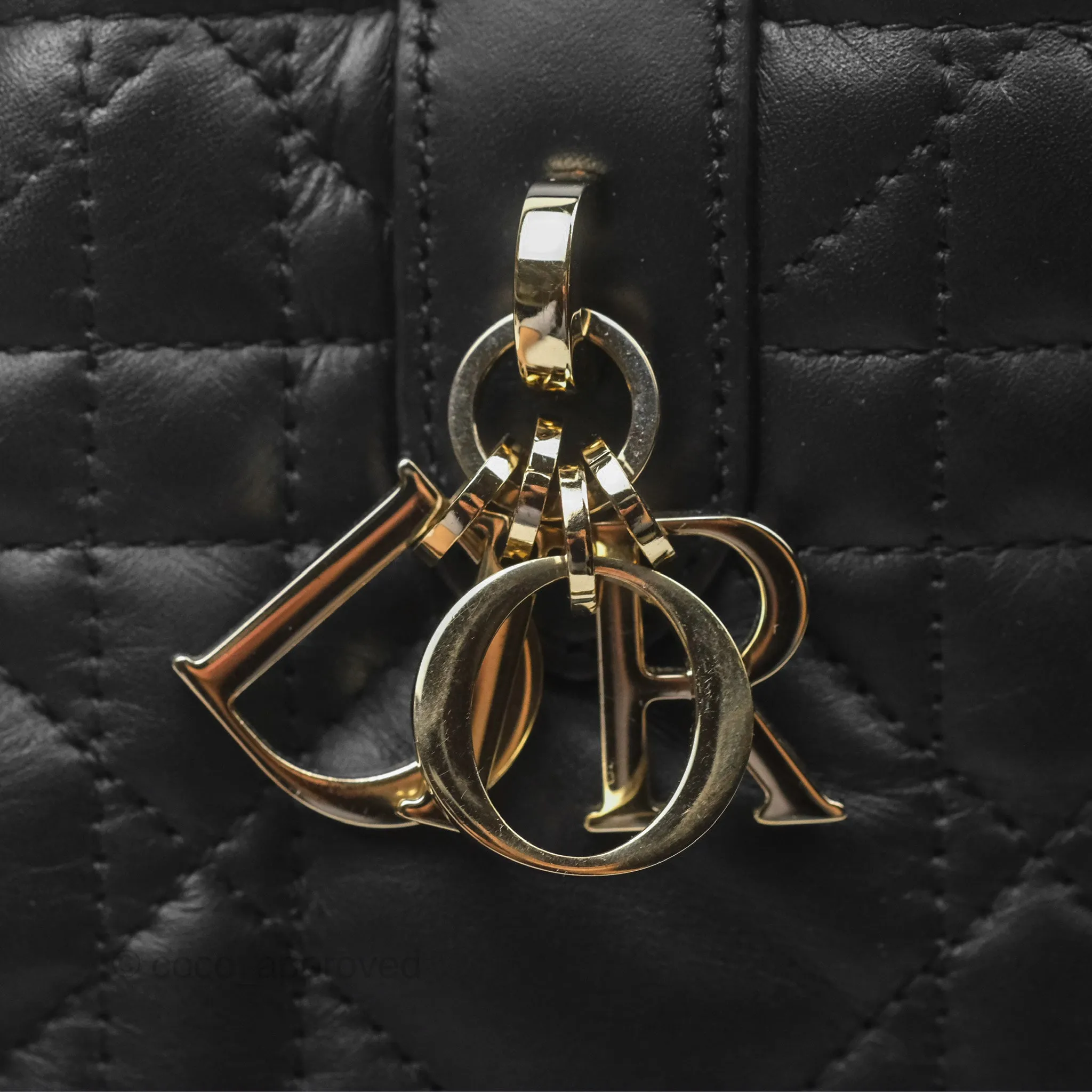 Christian Dior Small Dior Toujours Bag Black Macrocannage Calfskin