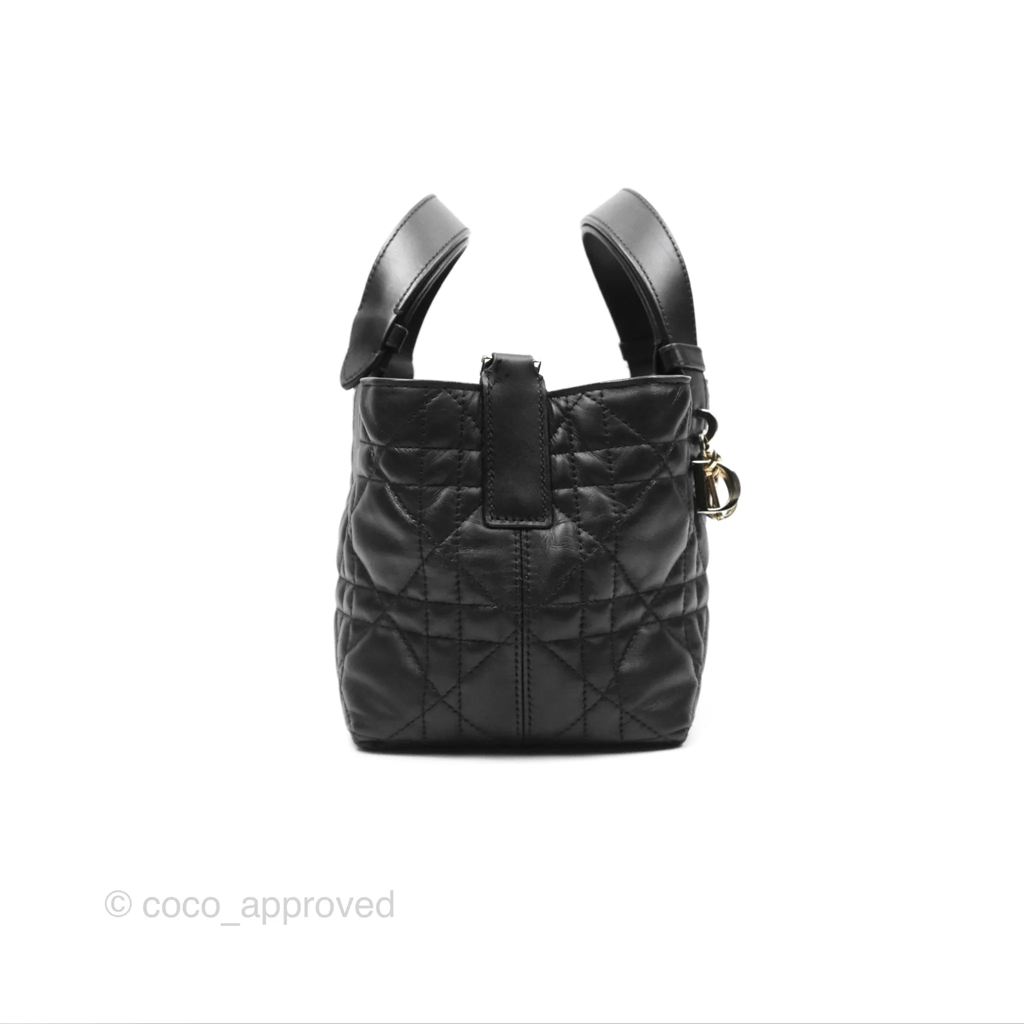 Christian Dior Small Dior Toujours Bag Black Macrocannage Calfskin