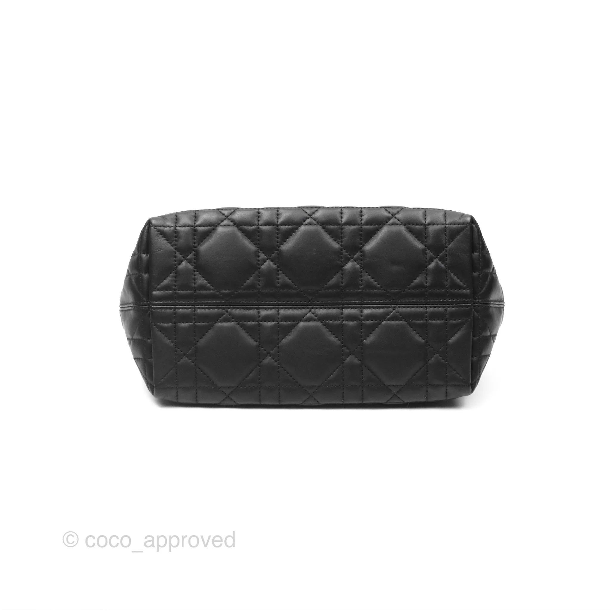 Christian Dior Small Dior Toujours Bag Black Macrocannage Calfskin