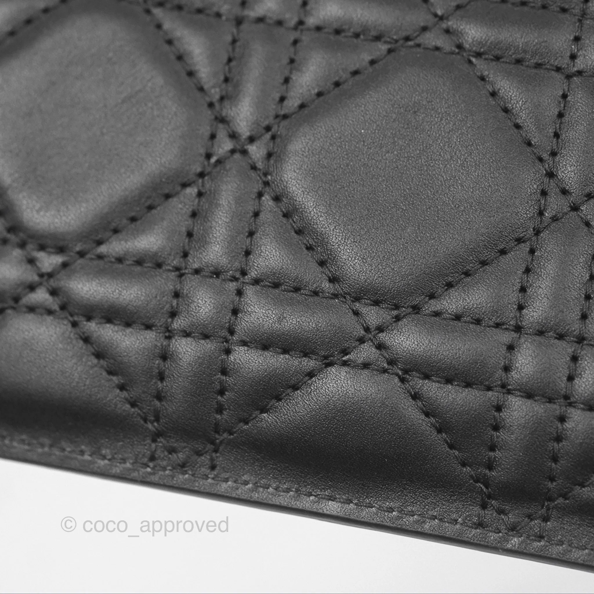 Christian Dior Small Dior Toujours Bag Black Macrocannage Calfskin