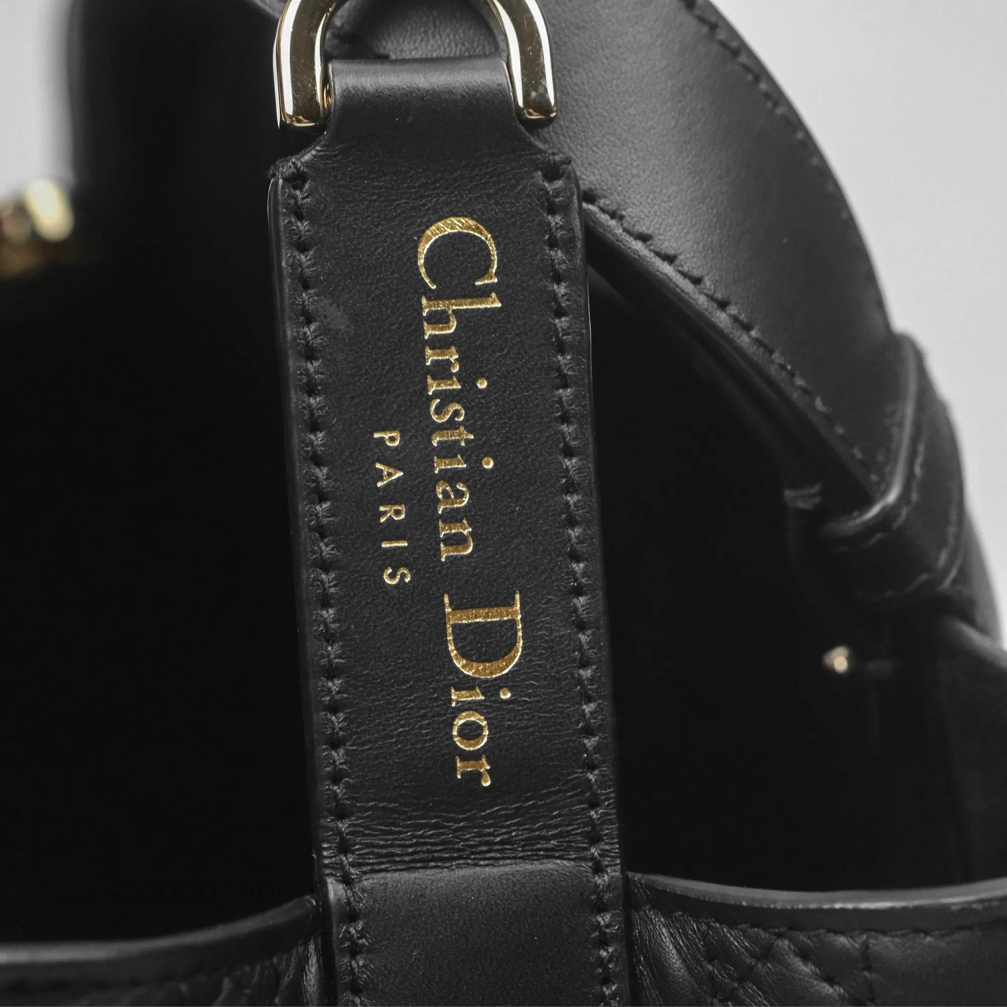 Christian Dior Small Dior Toujours Bag Black Macrocannage Calfskin