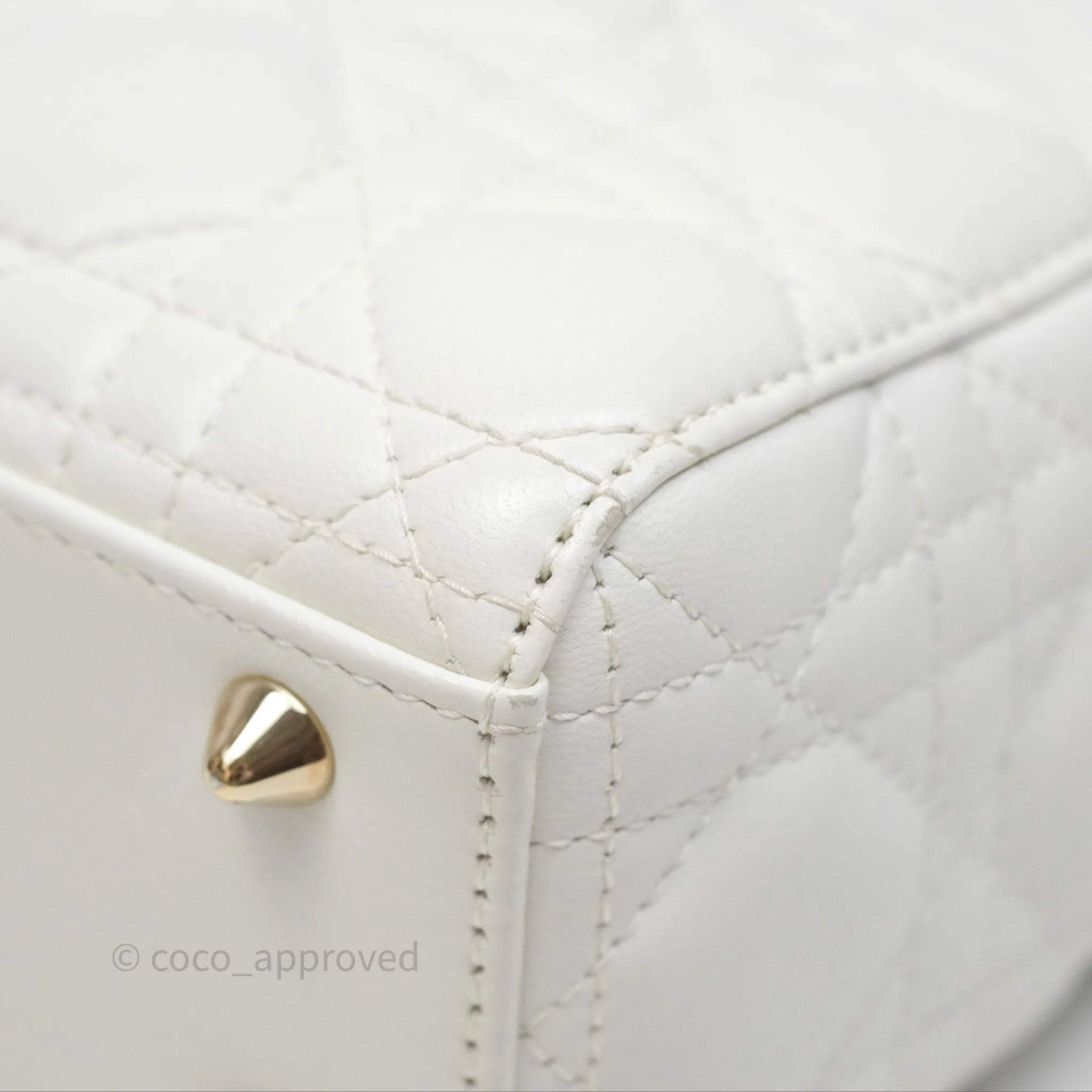 Christian Dior Small Lady Dior My ABCDior Bag Latte Cannage Lambskin