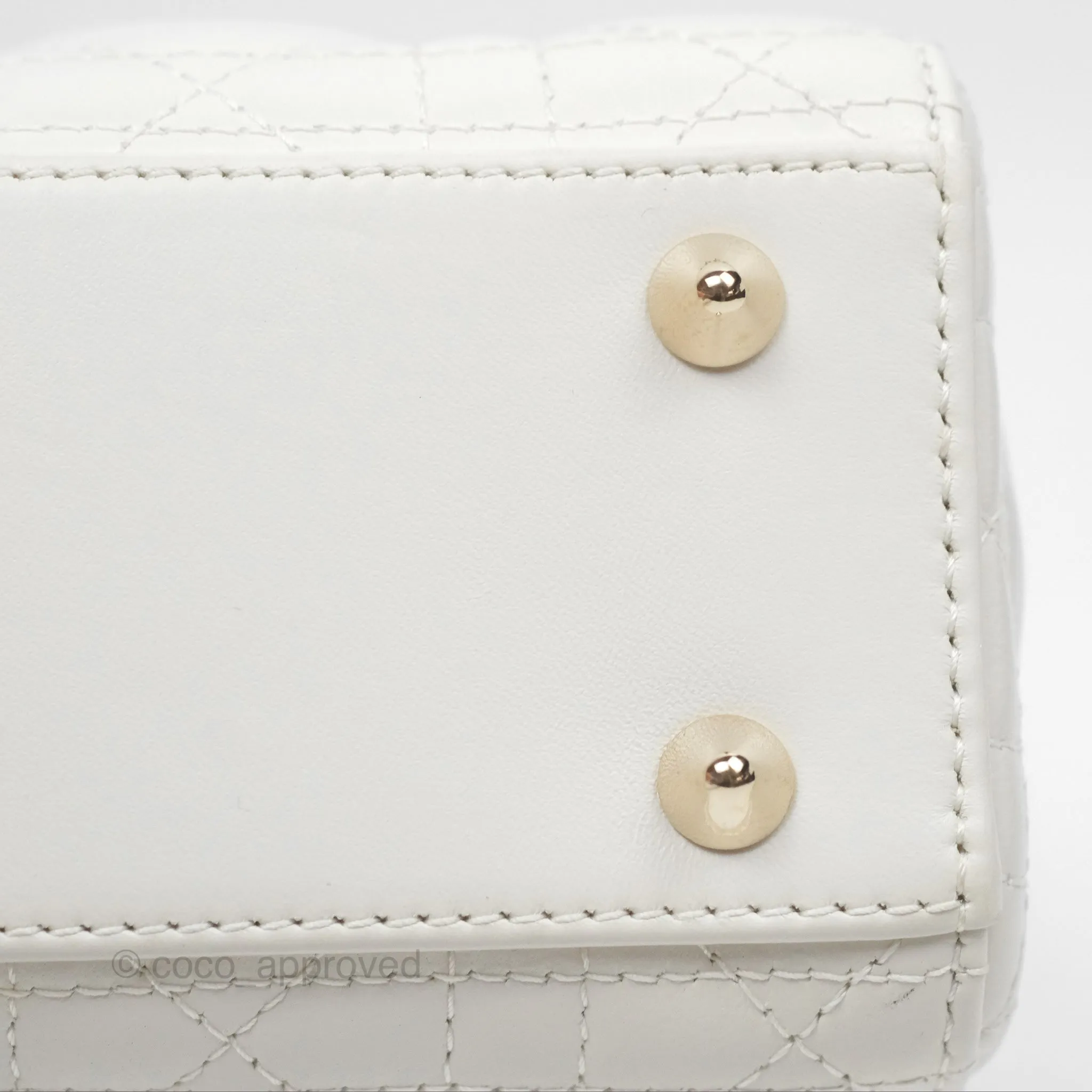 Christian Dior Small Lady Dior My ABCDior Bag Latte Cannage Lambskin