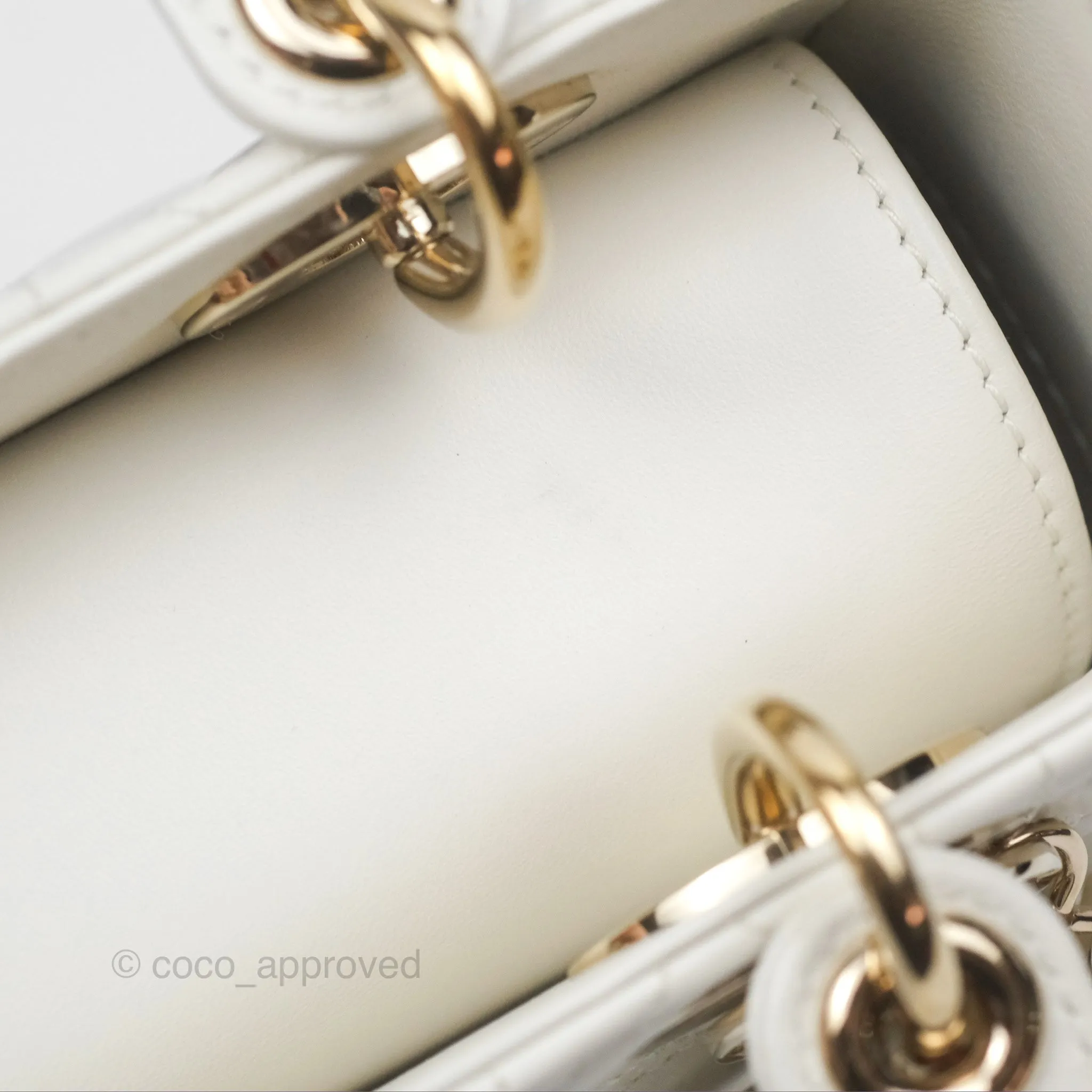 Christian Dior Small Lady Dior My ABCDior Bag Latte Cannage Lambskin