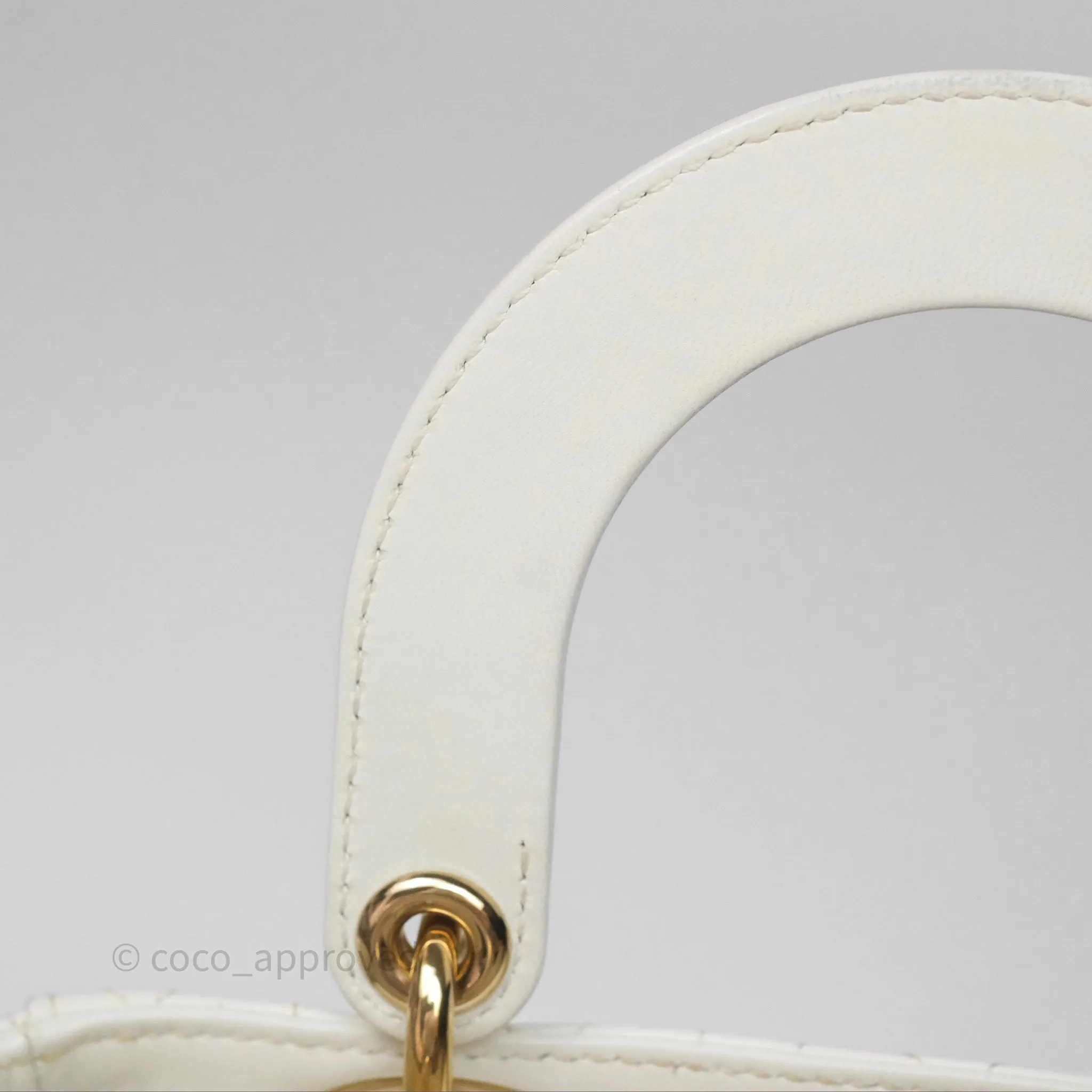 Christian Dior Small Lady Dior My ABCDior Bag Latte Cannage Lambskin