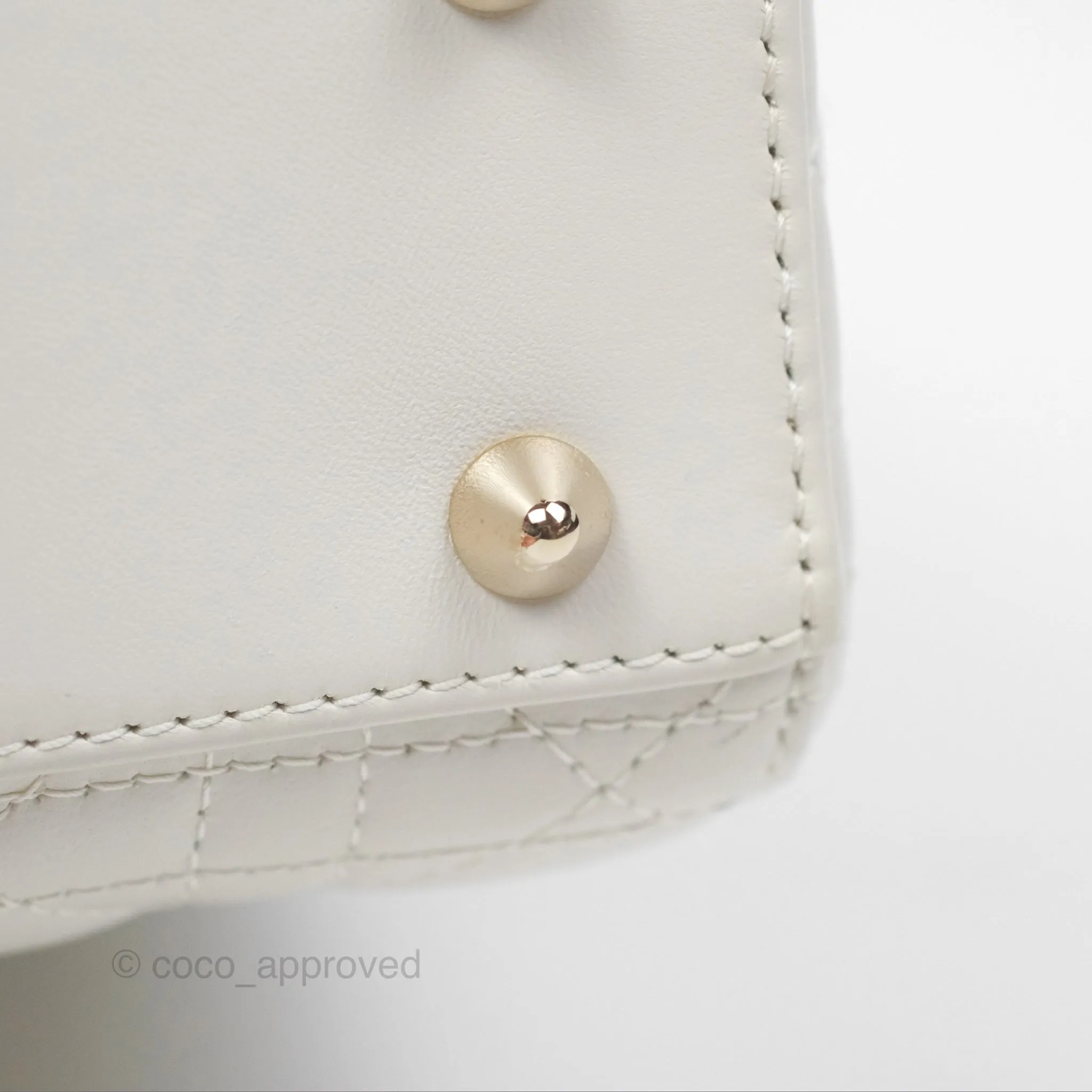 Christian Dior Small Lady Dior My ABCDior Bag Latte Cannage Lambskin