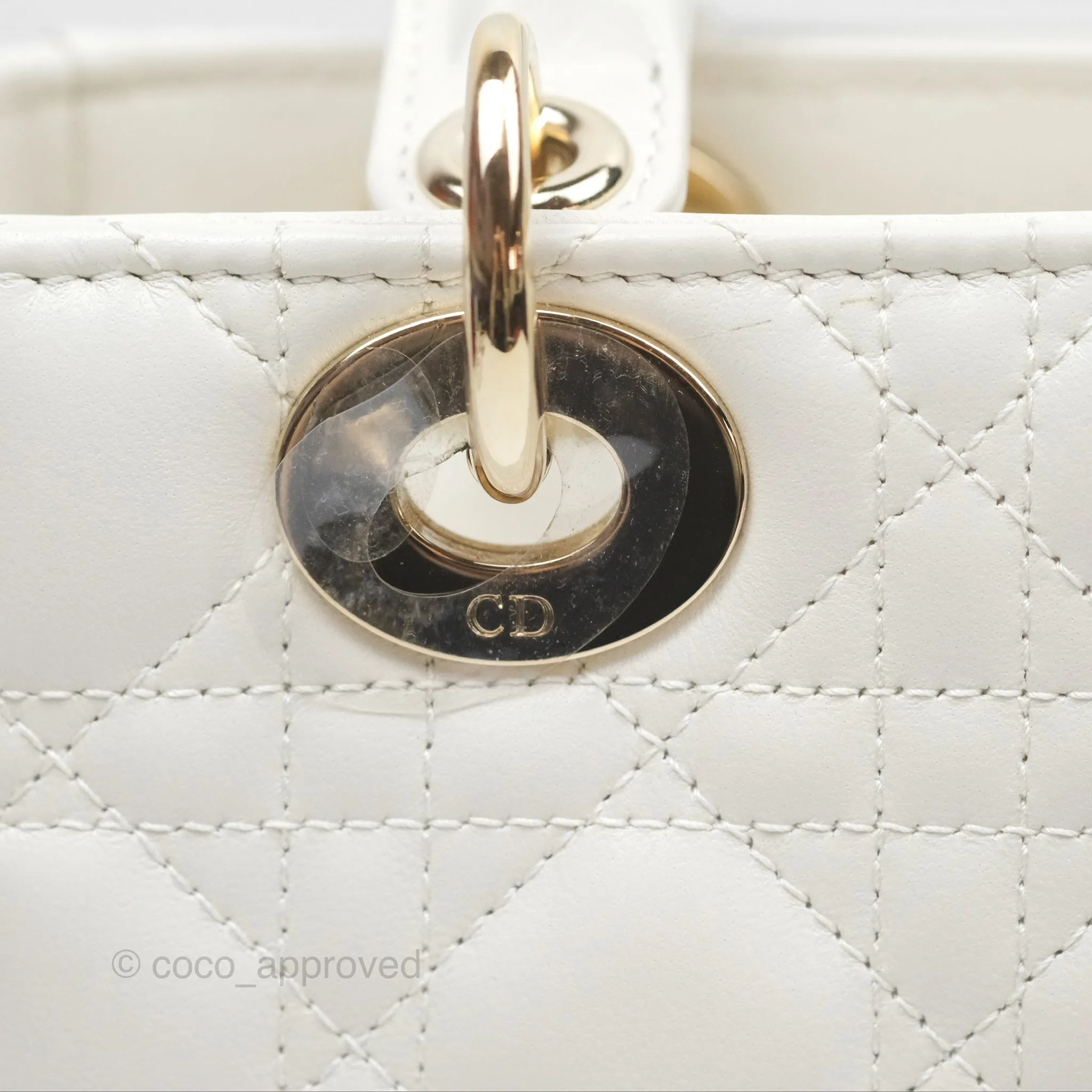 Christian Dior Small Lady Dior My ABCDior Bag Latte Cannage Lambskin