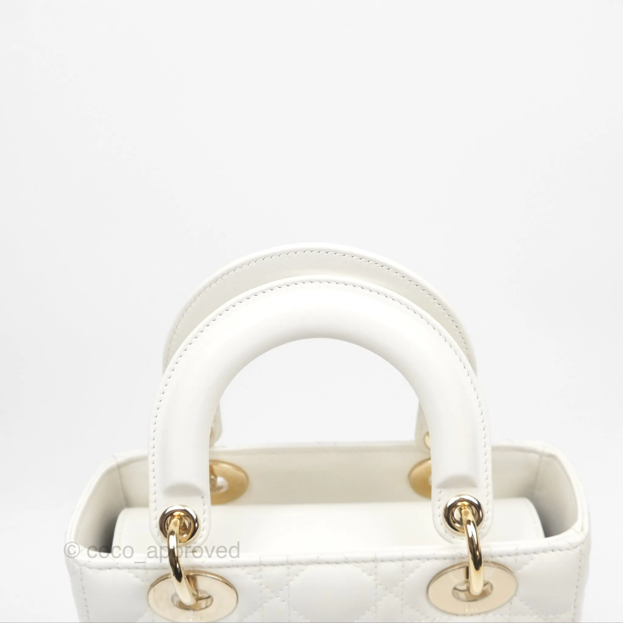 Christian Dior Small Lady Dior My ABCDior Bag Latte Cannage Lambskin