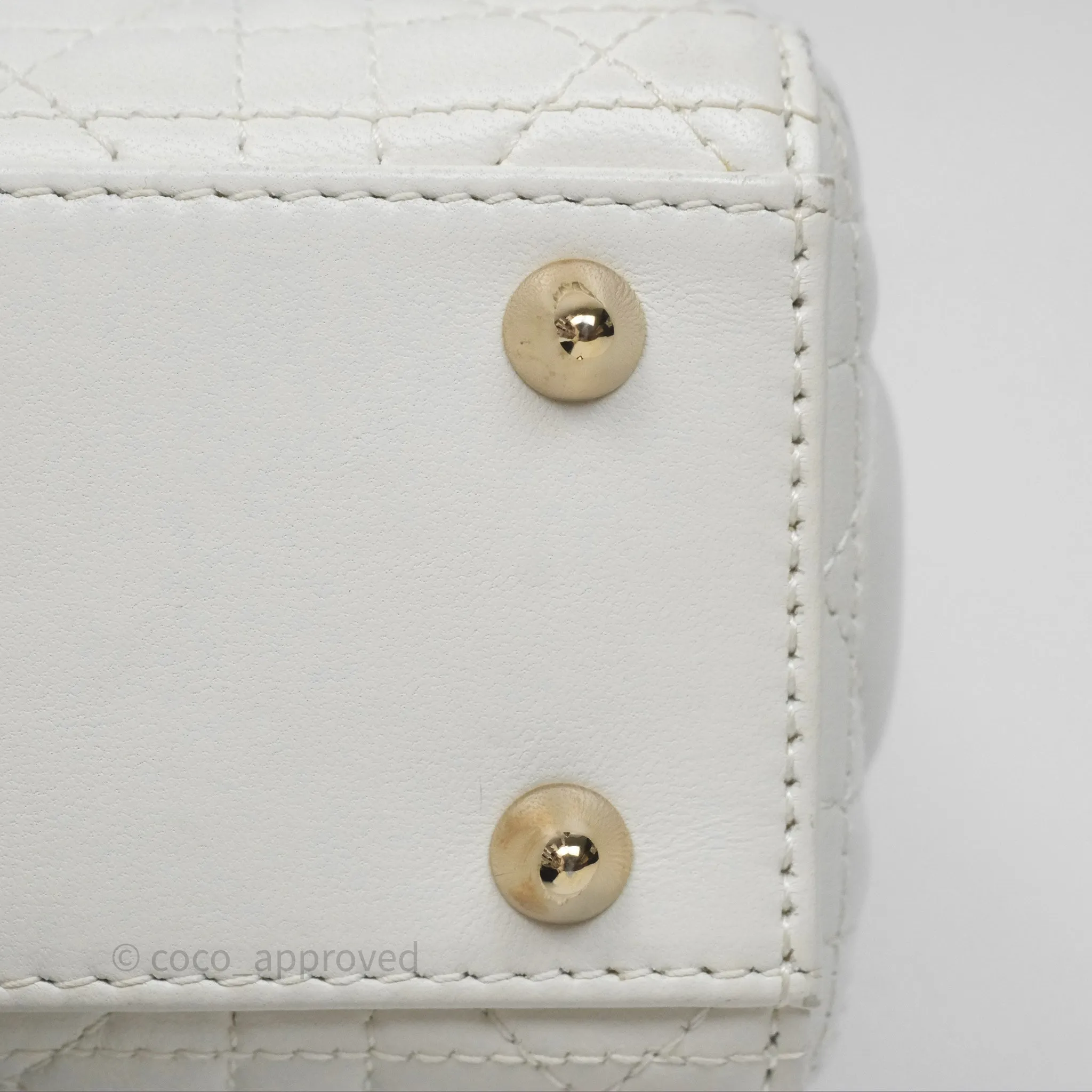Christian Dior Small Lady Dior My ABCDior Bag Latte Cannage Lambskin