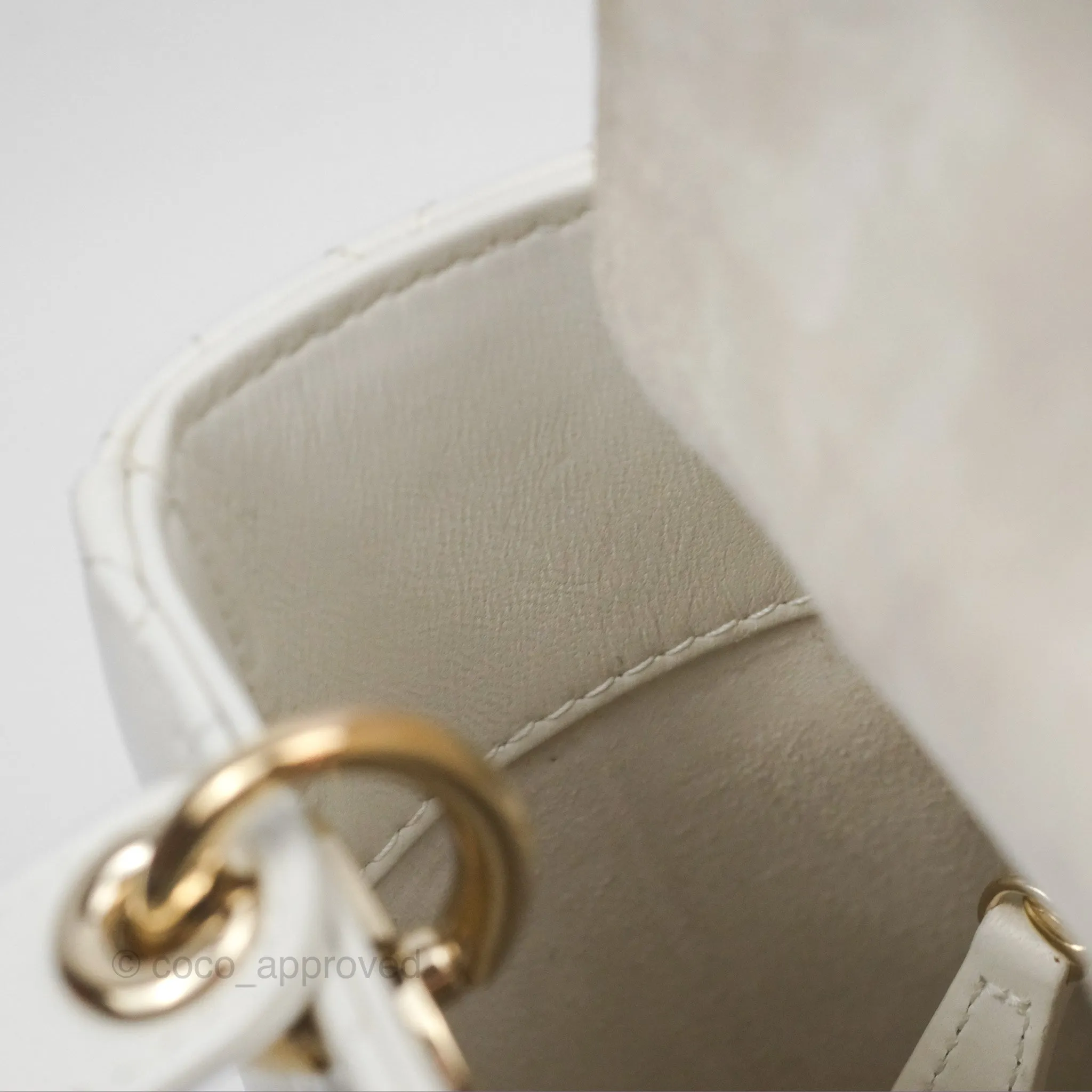 Christian Dior Small Lady Dior My ABCDior Bag Latte Cannage Lambskin