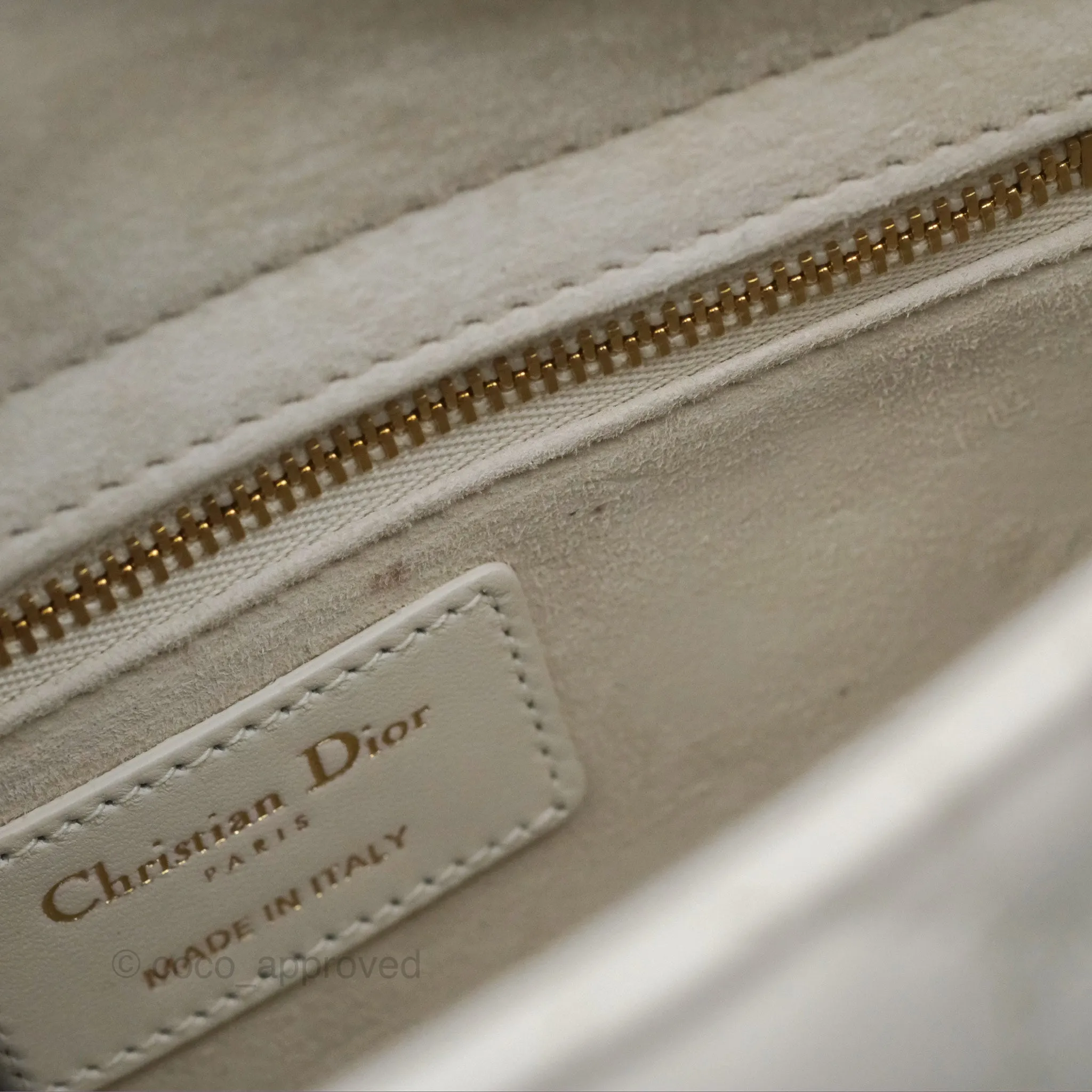 Christian Dior Small Lady Dior My ABCDior Bag Latte Cannage Lambskin