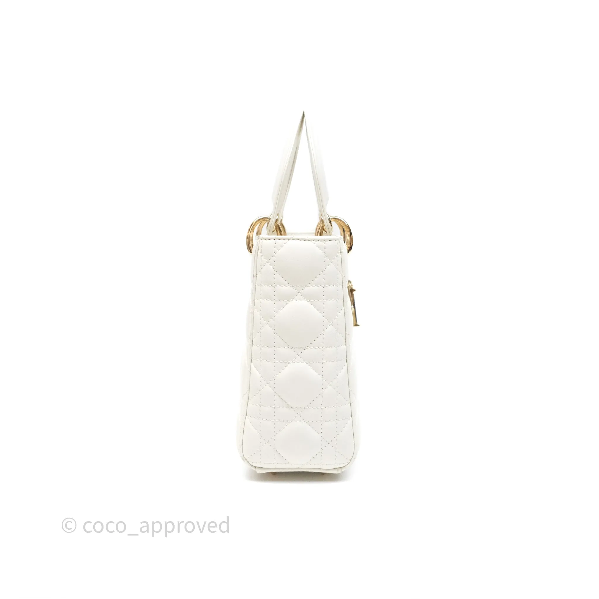 Christian Dior Small Lady Dior My ABCDior Bag Latte Cannage Lambskin