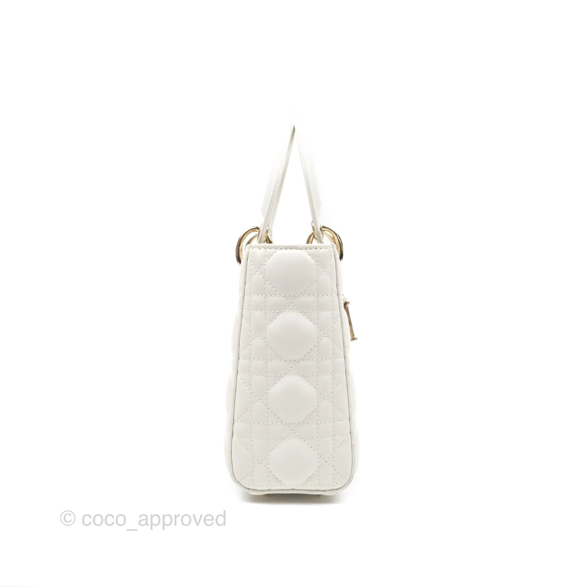 Christian Dior Small Lady Dior My ABCDior Bag Latte Cannage Lambskin