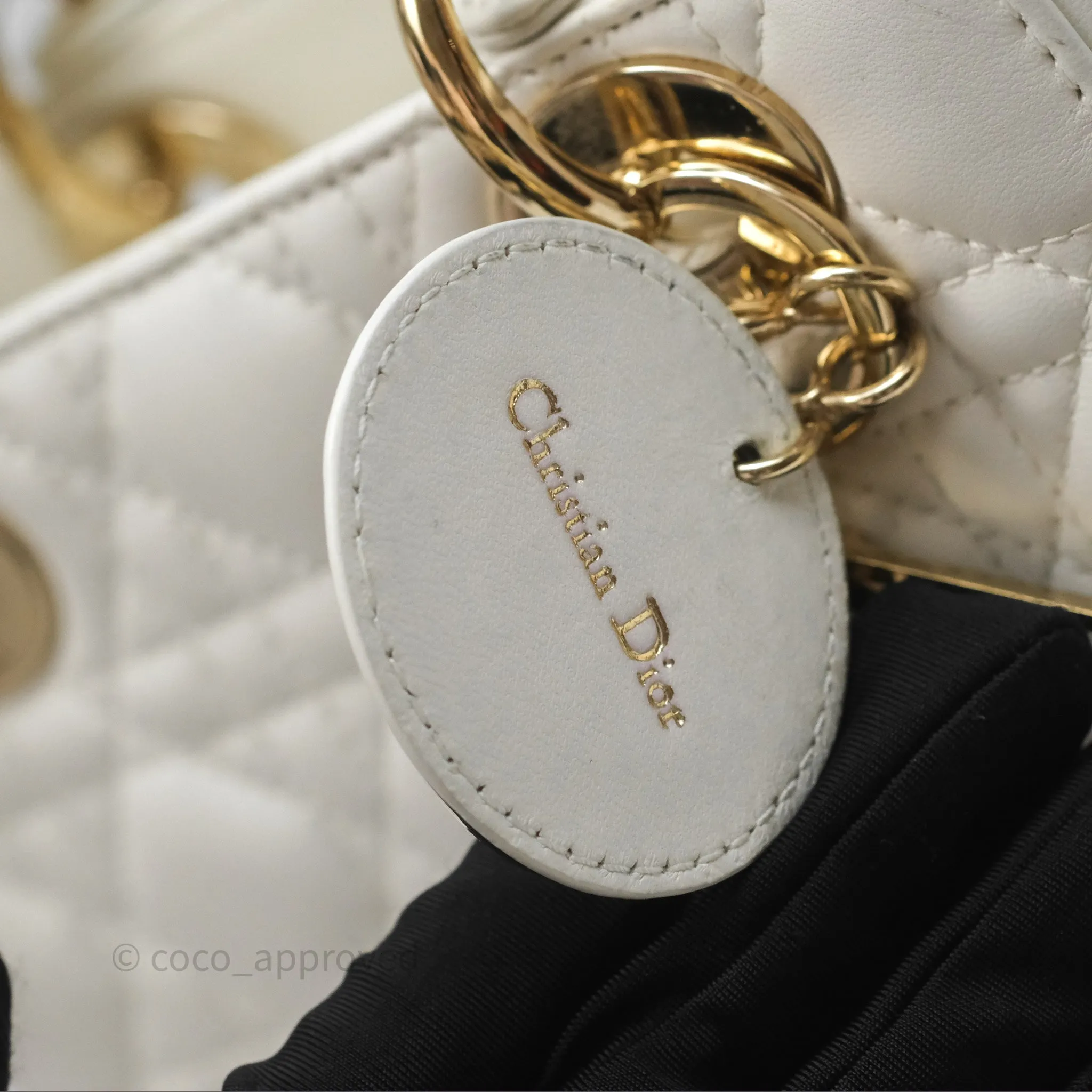 Christian Dior Small Lady Dior My ABCDior Bag Latte Cannage Lambskin