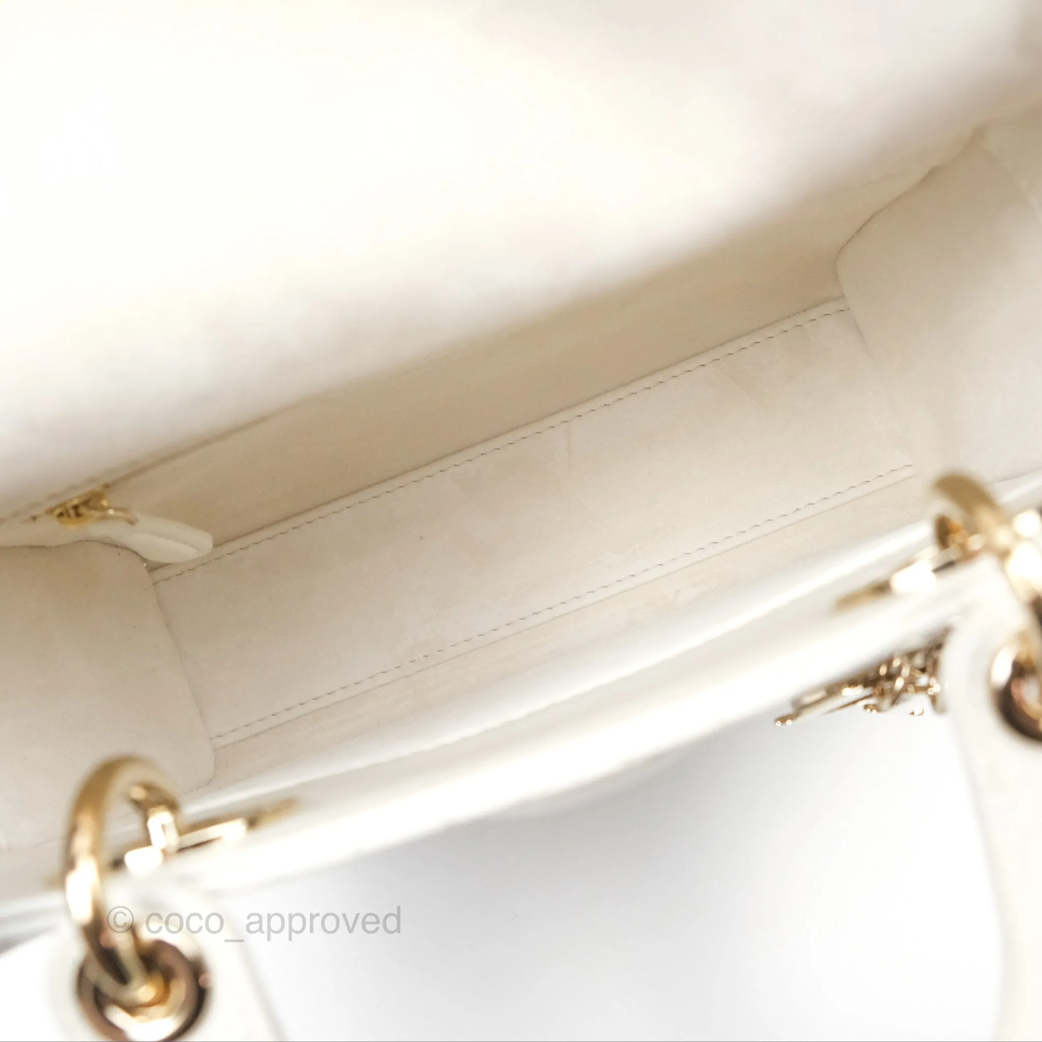 Christian Dior Small Lady Dior My ABCDior Bag Latte Cannage Lambskin