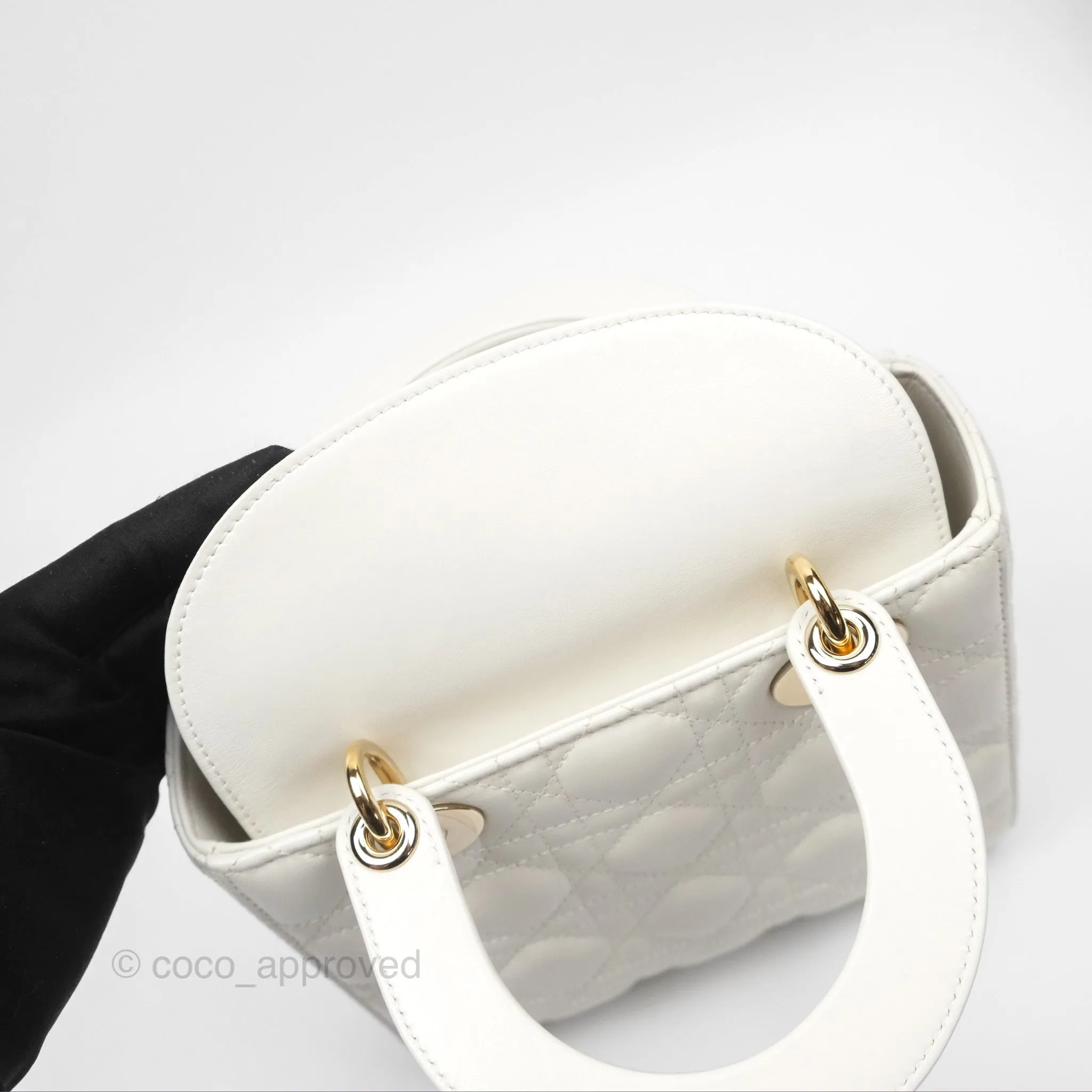 Christian Dior Small Lady Dior My ABCDior Bag Latte Cannage Lambskin