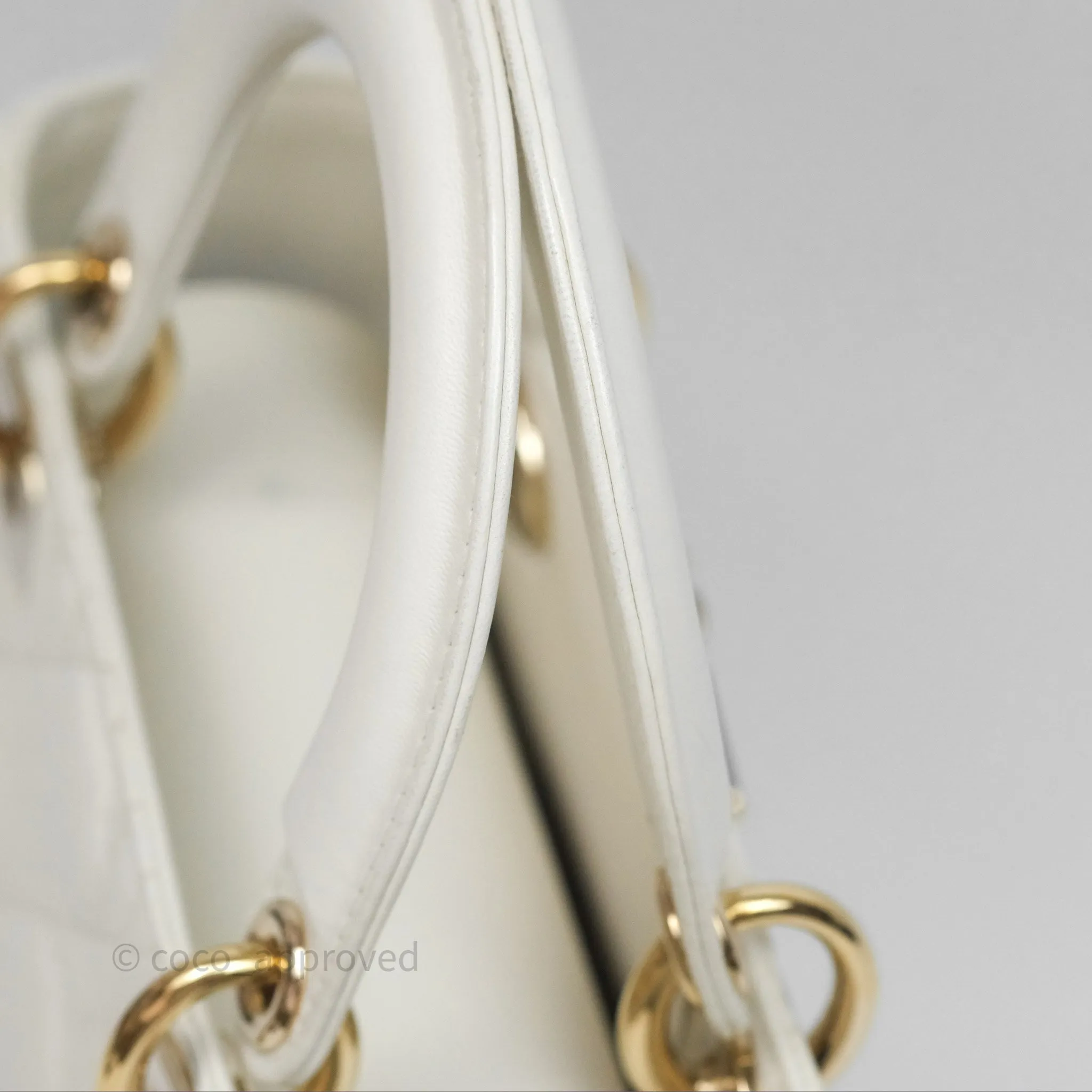 Christian Dior Small Lady Dior My ABCDior Bag Latte Cannage Lambskin