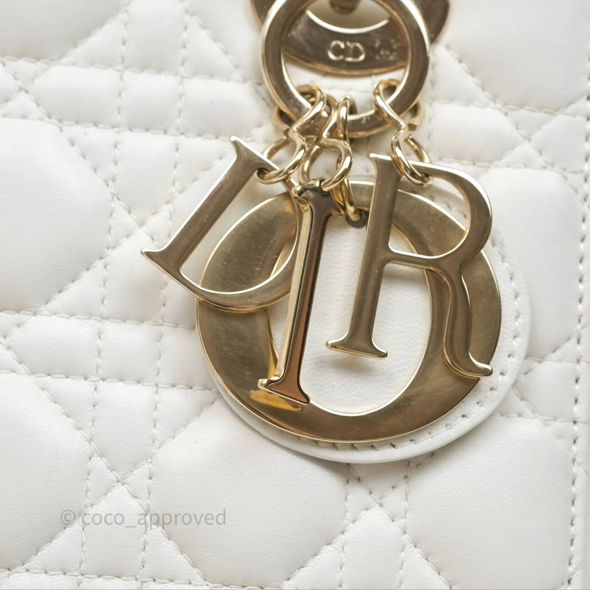 Christian Dior Small Lady Dior My ABCDior Bag Latte Cannage Lambskin