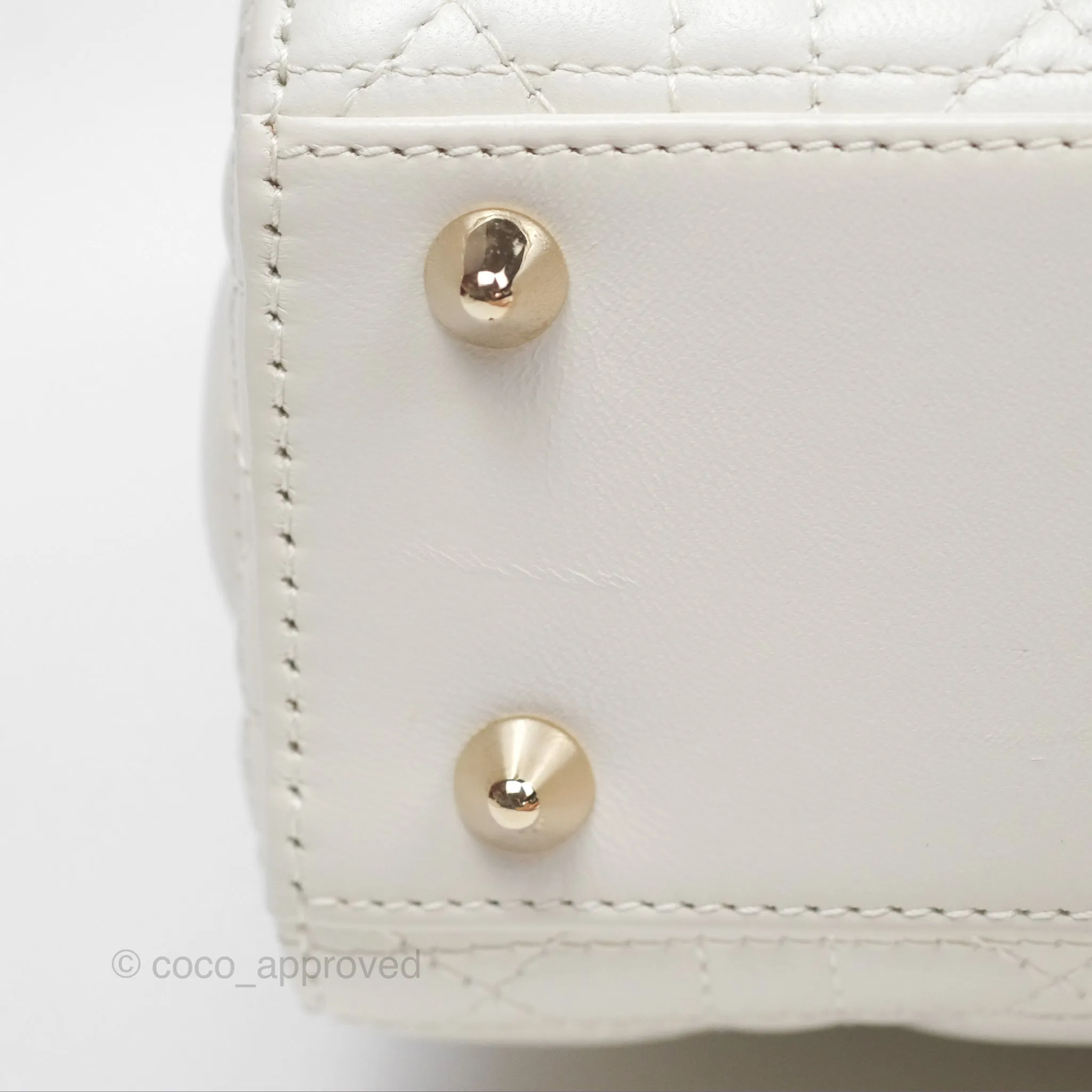 Christian Dior Small Lady Dior My ABCDior Bag Latte Cannage Lambskin