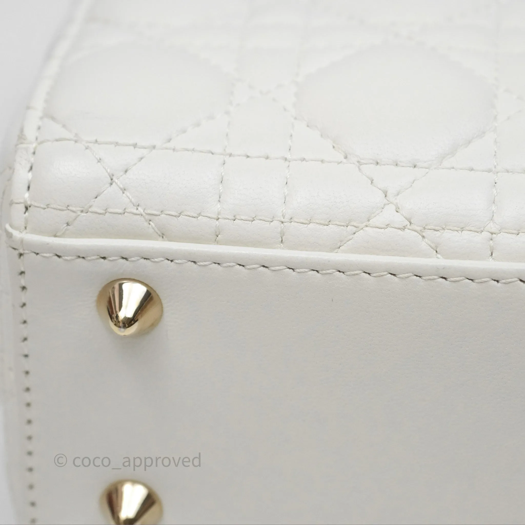 Christian Dior Small Lady Dior My ABCDior Bag Latte Cannage Lambskin
