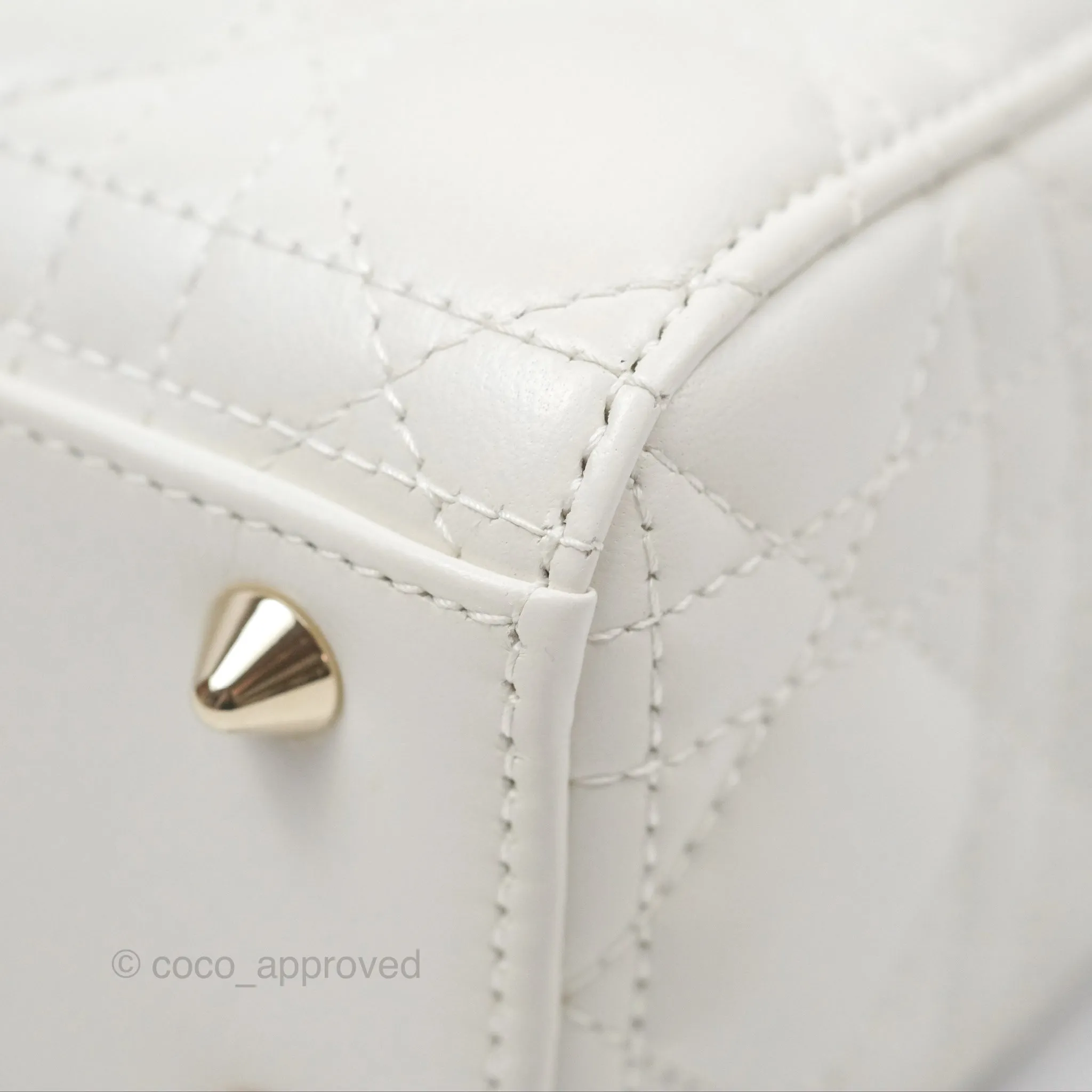 Christian Dior Small Lady Dior My ABCDior Bag Latte Cannage Lambskin