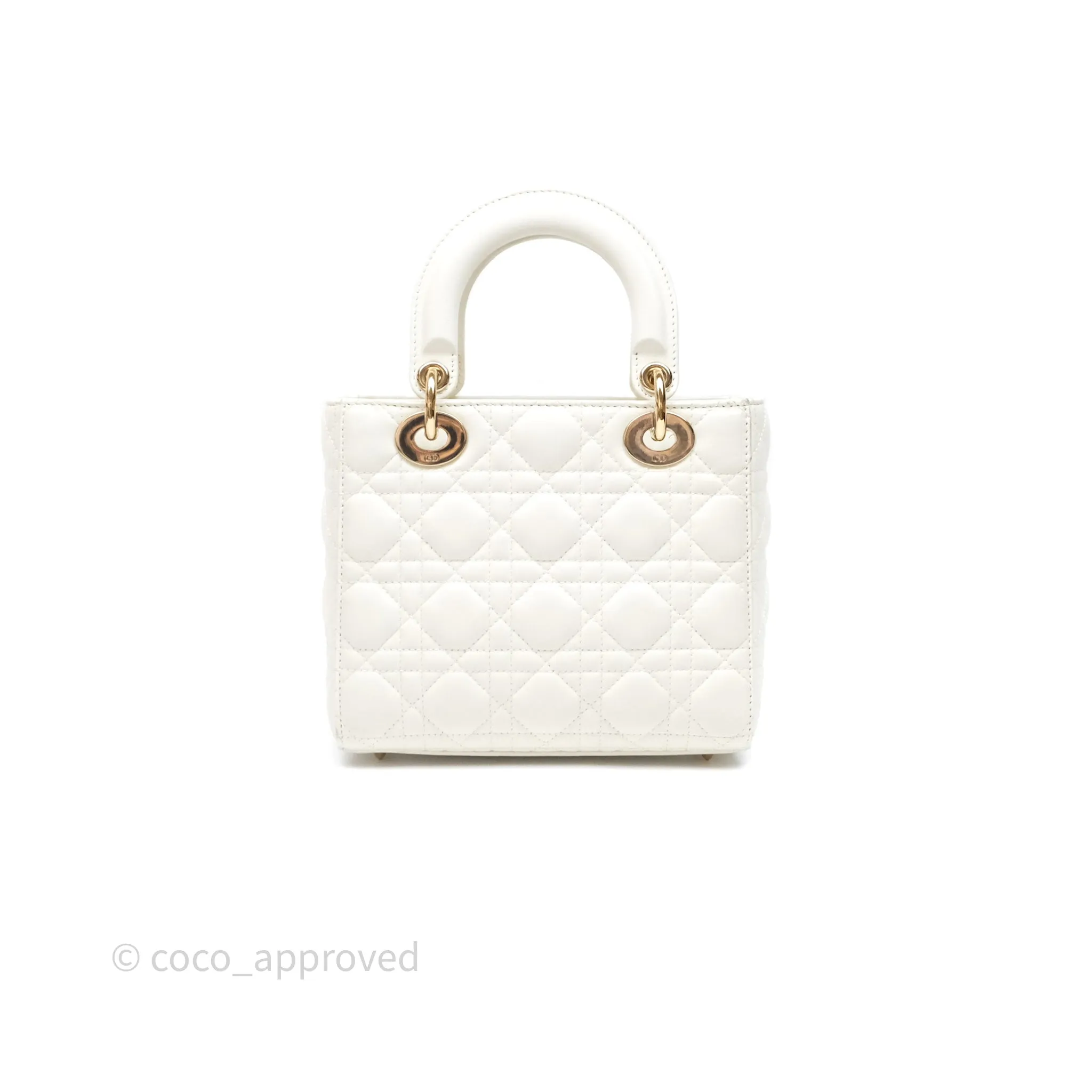 Christian Dior Small Lady Dior My ABCDior Bag Latte Cannage Lambskin