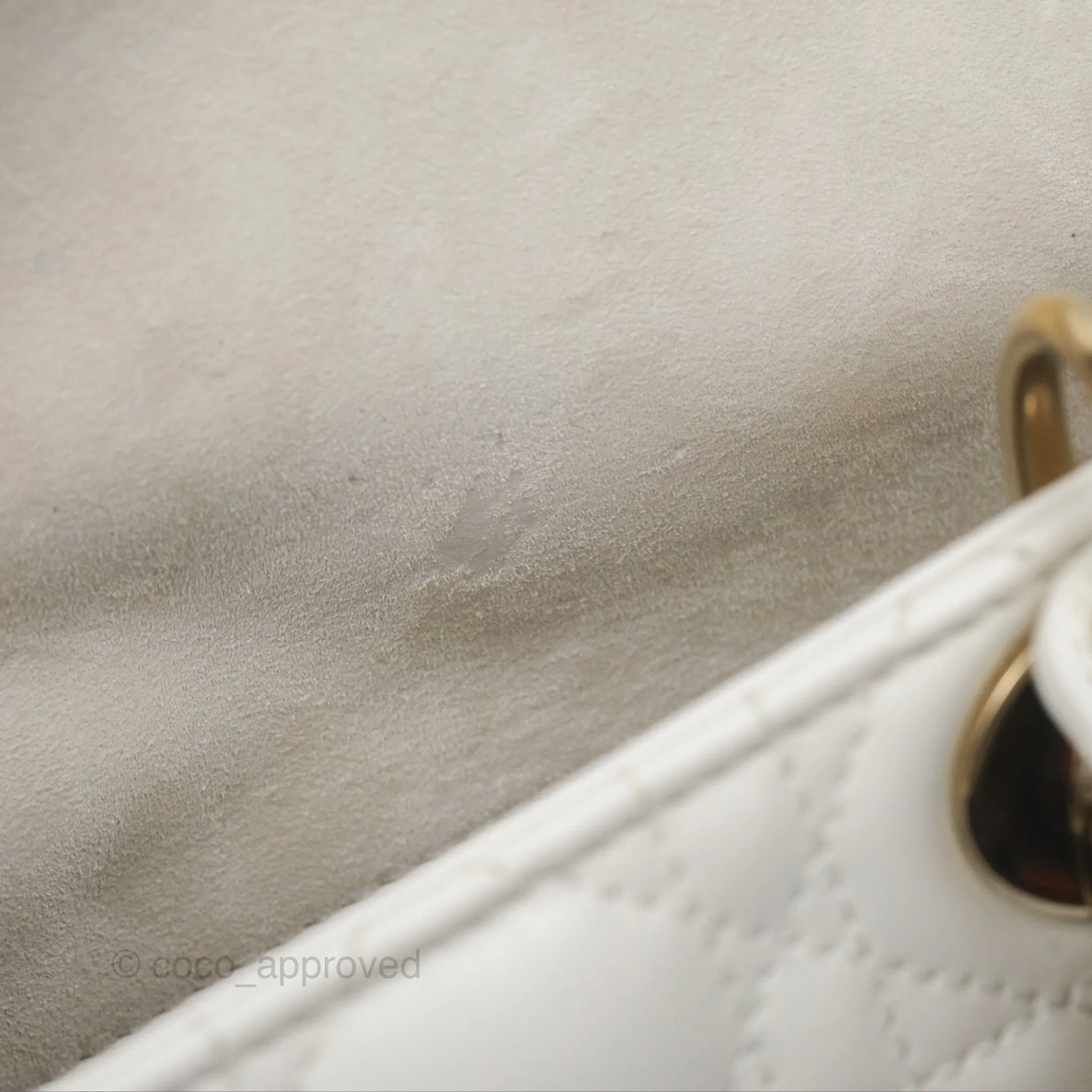 Christian Dior Small Lady Dior My ABCDior Bag Latte Cannage Lambskin