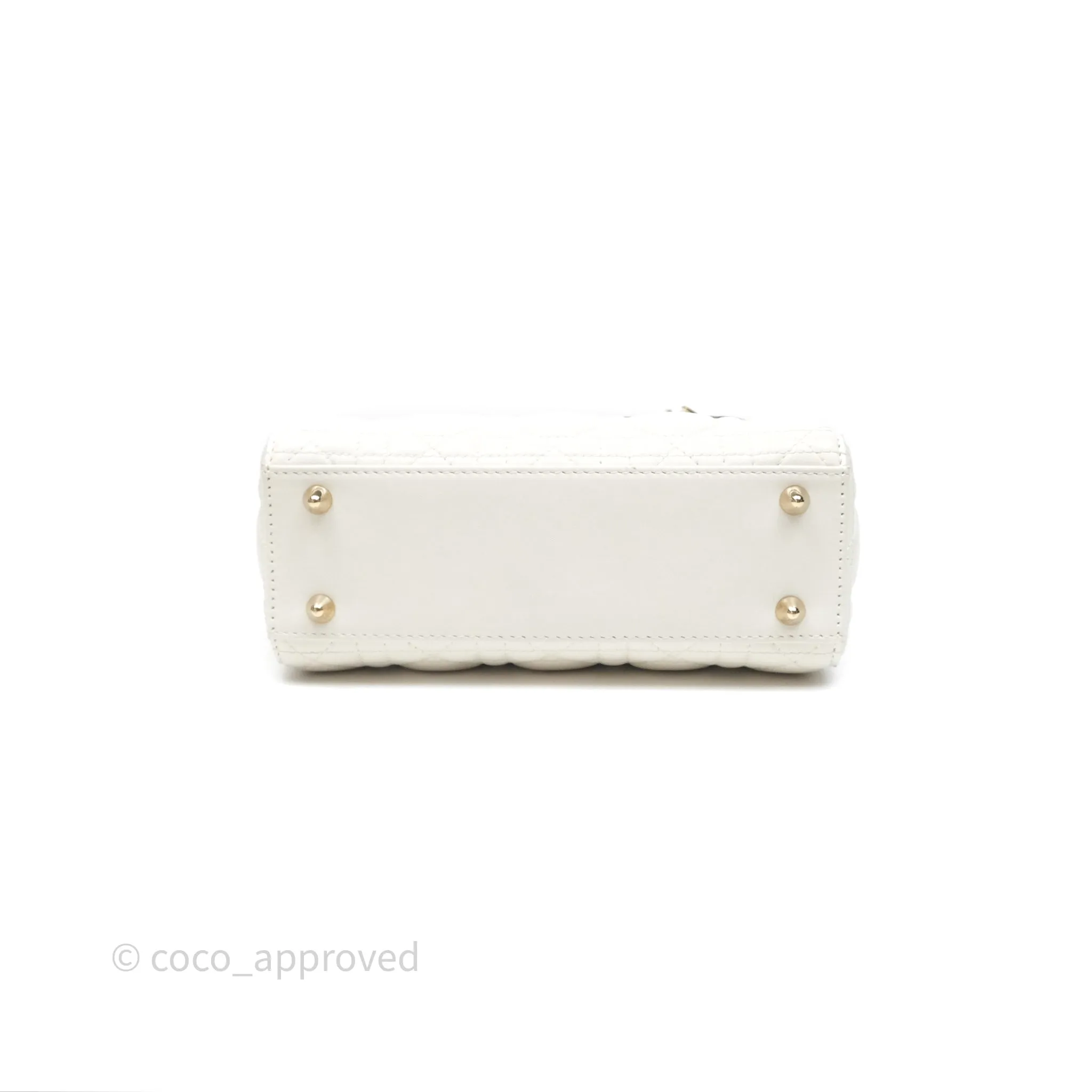 Christian Dior Small Lady Dior My ABCDior Bag Latte Cannage Lambskin