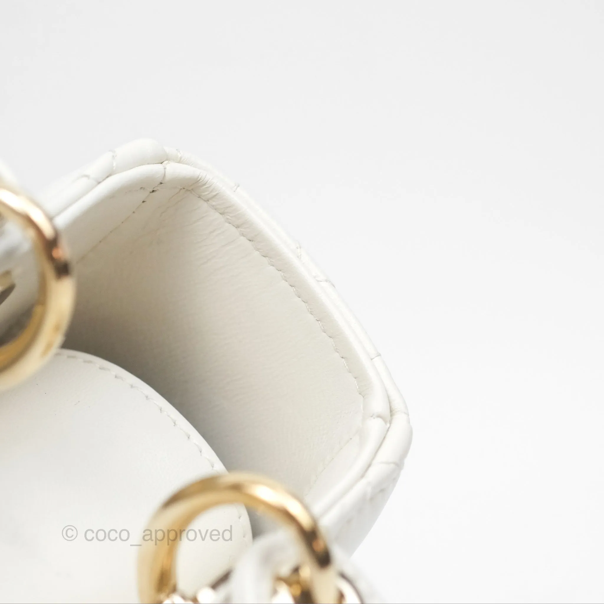 Christian Dior Small Lady Dior My ABCDior Bag Latte Cannage Lambskin