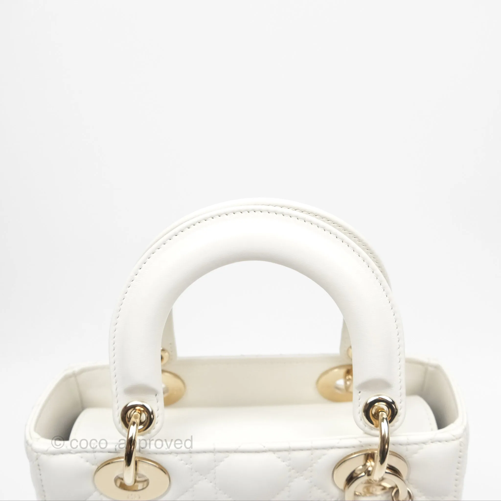 Christian Dior Small Lady Dior My ABCDior Bag Latte Cannage Lambskin