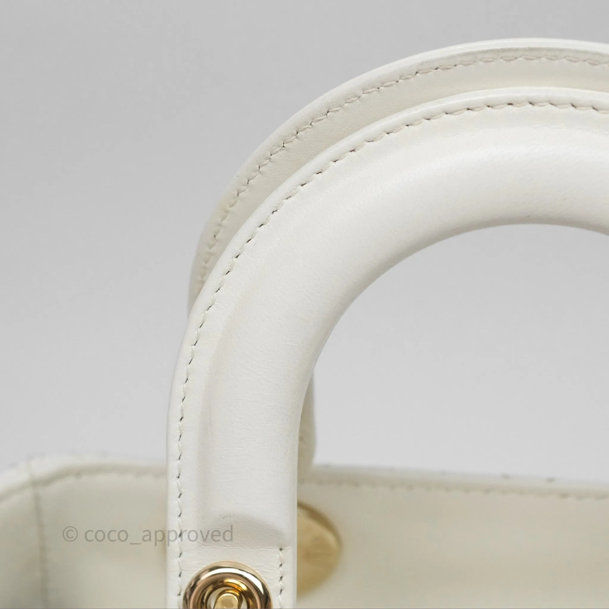 Christian Dior Small Lady Dior My ABCDior Bag Latte Cannage Lambskin