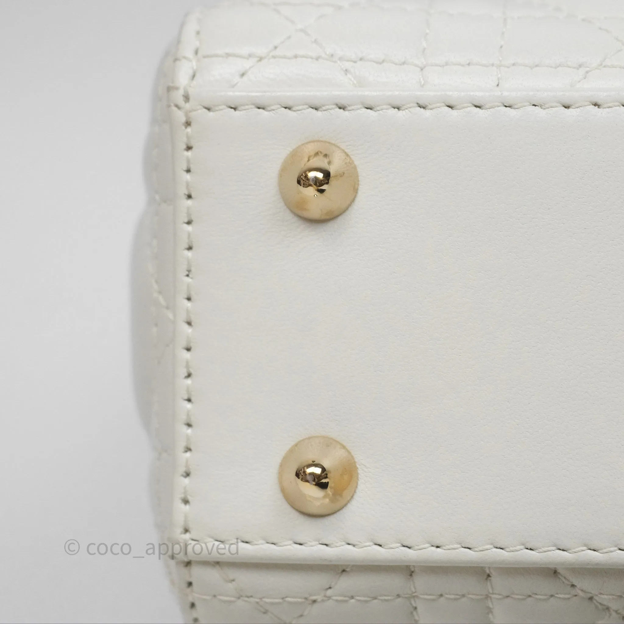 Christian Dior Small Lady Dior My ABCDior Bag Latte Cannage Lambskin