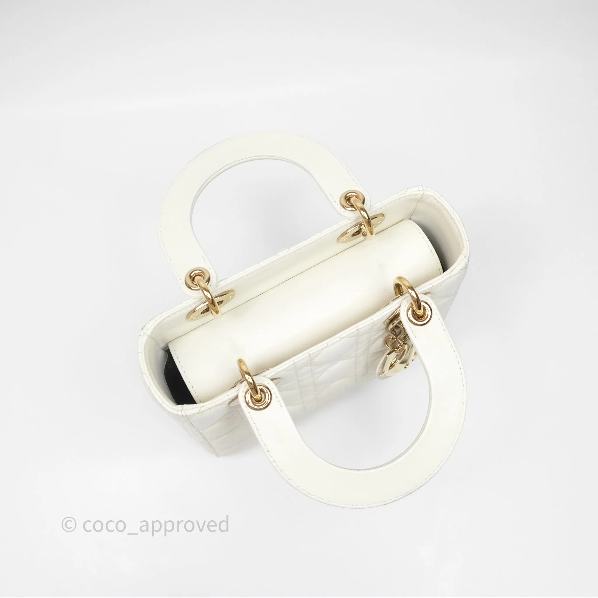 Christian Dior Small Lady Dior My ABCDior Bag Latte Cannage Lambskin