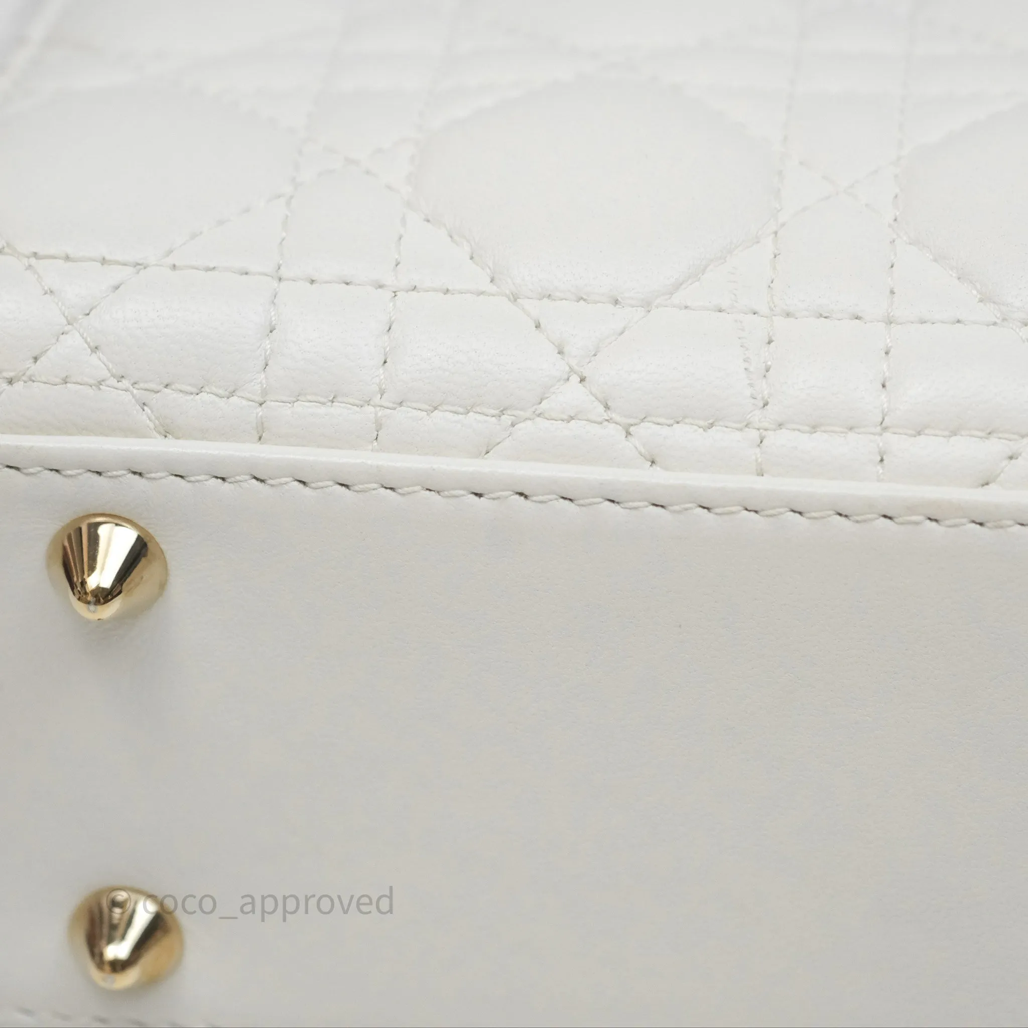Christian Dior Small Lady Dior My ABCDior Bag Latte Cannage Lambskin