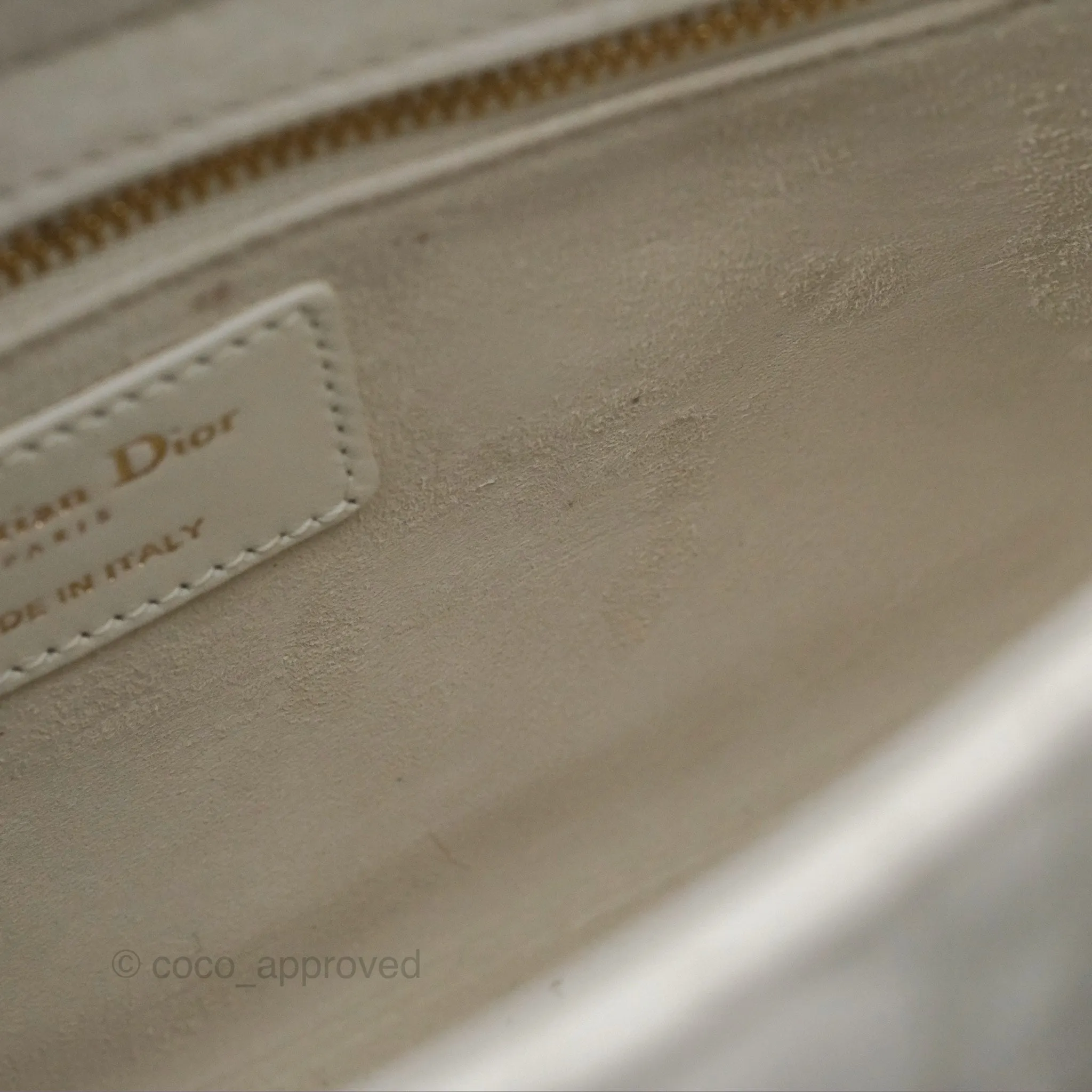 Christian Dior Small Lady Dior My ABCDior Bag Latte Cannage Lambskin