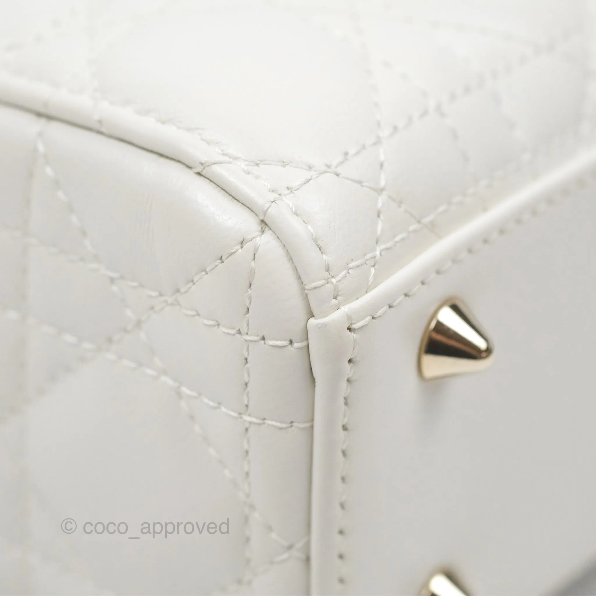 Christian Dior Small Lady Dior My ABCDior Bag Latte Cannage Lambskin