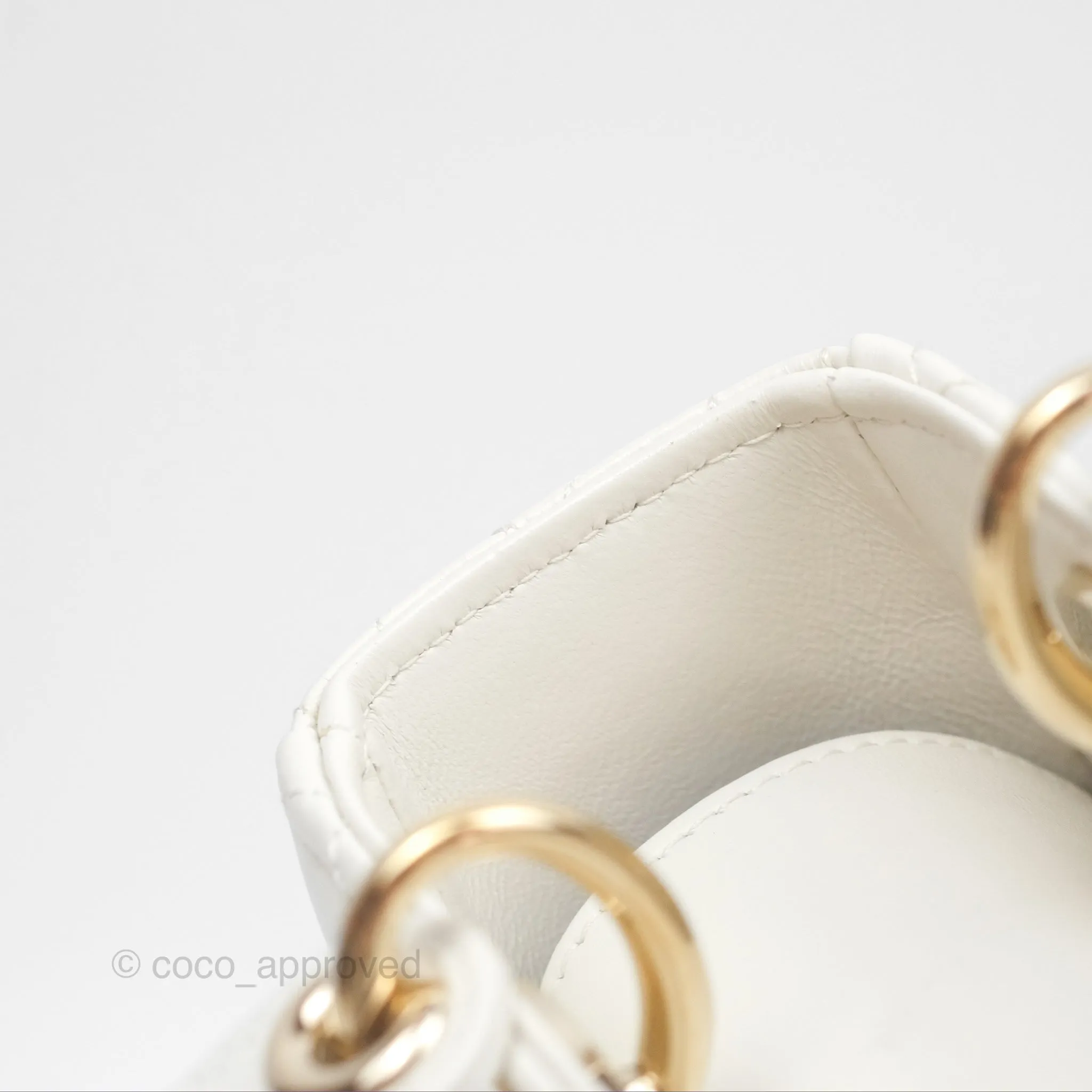 Christian Dior Small Lady Dior My ABCDior Bag Latte Cannage Lambskin