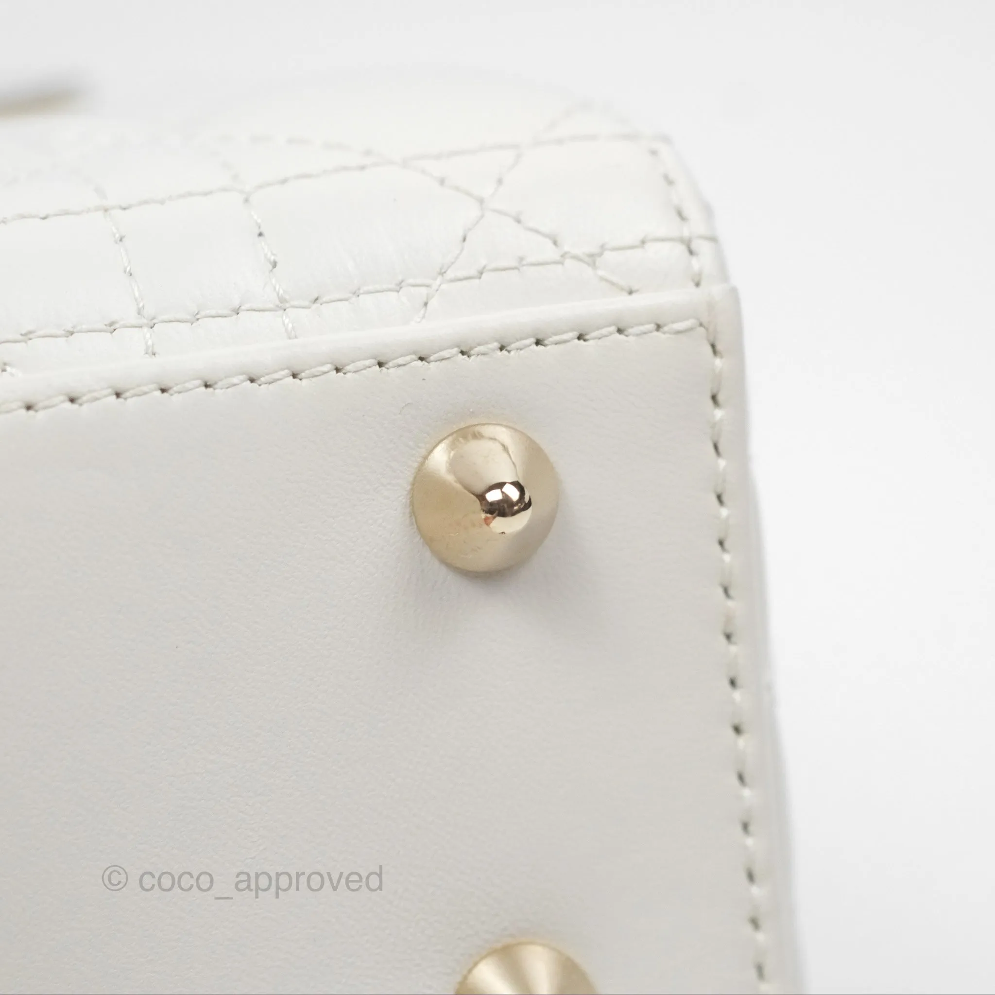 Christian Dior Small Lady Dior My ABCDior Bag Latte Cannage Lambskin