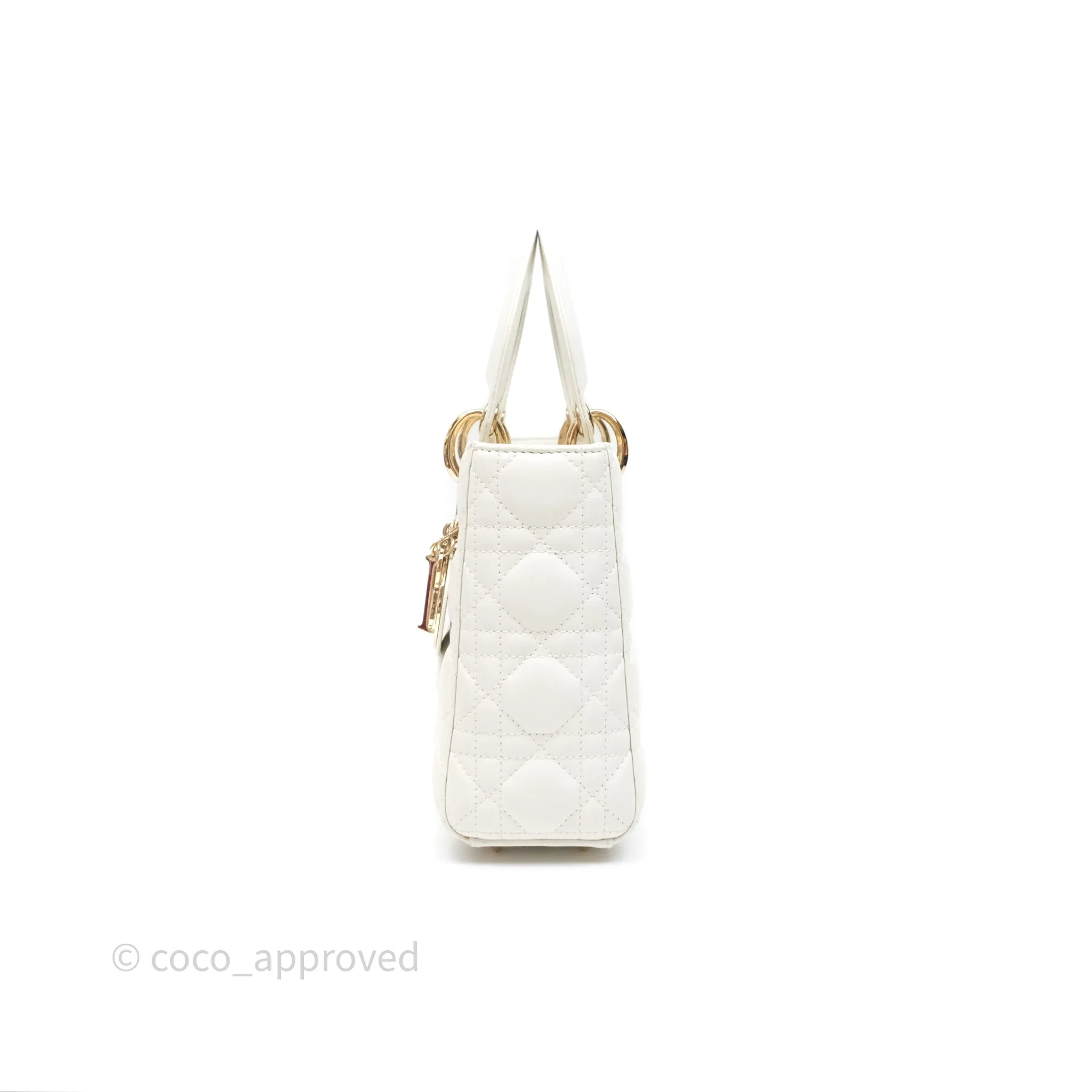 Christian Dior Small Lady Dior My ABCDior Bag Latte Cannage Lambskin
