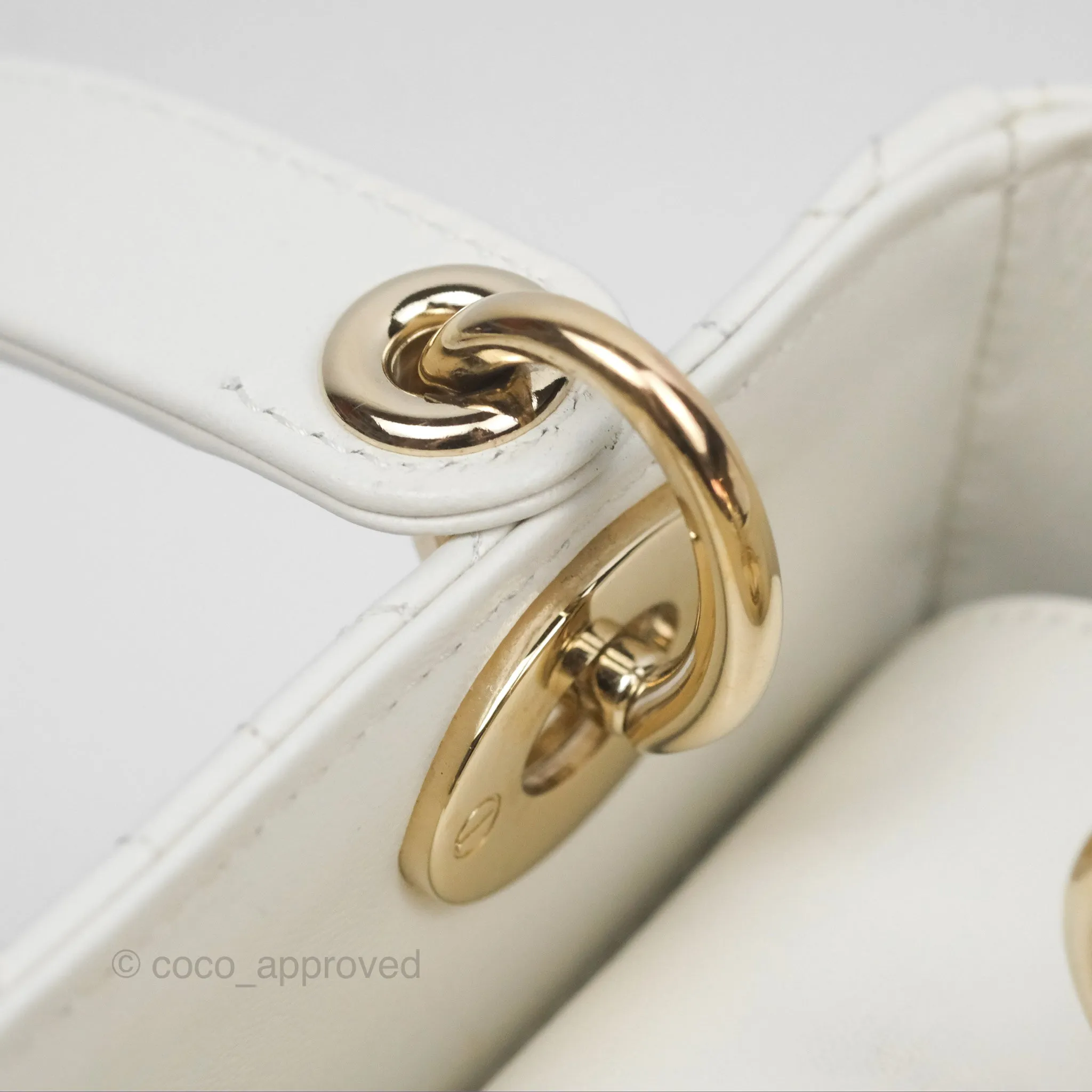 Christian Dior Small Lady Dior My ABCDior Bag Latte Cannage Lambskin
