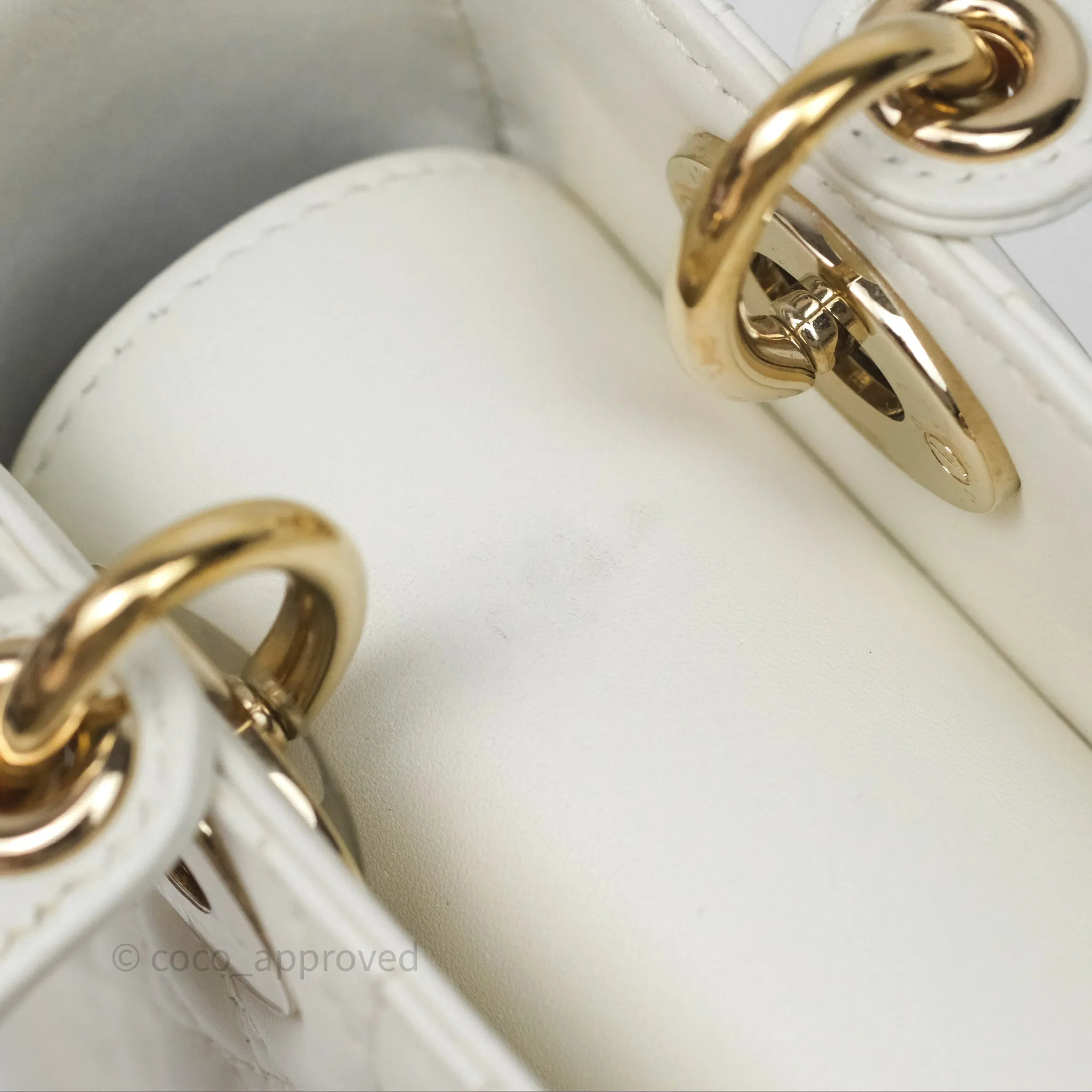 Christian Dior Small Lady Dior My ABCDior Bag Latte Cannage Lambskin