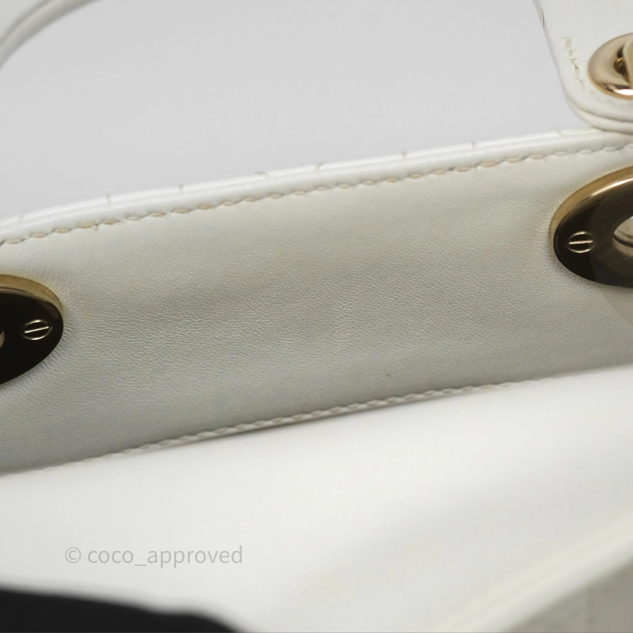 Christian Dior Small Lady Dior My ABCDior Bag Latte Cannage Lambskin