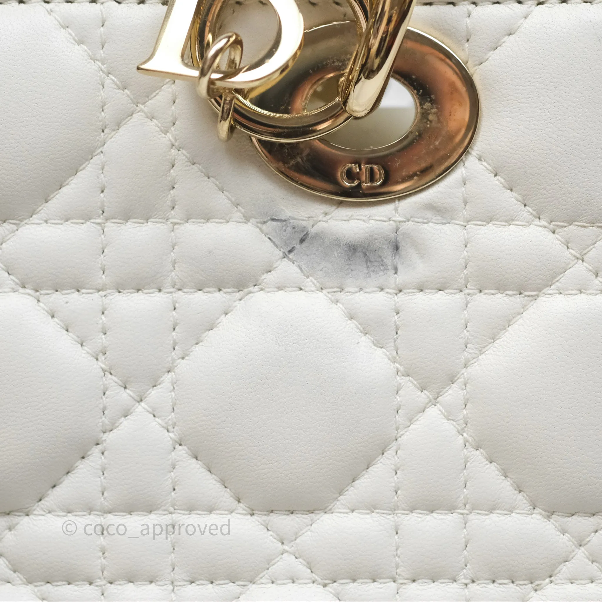 Christian Dior Small Lady Dior My ABCDior Bag Latte Cannage Lambskin
