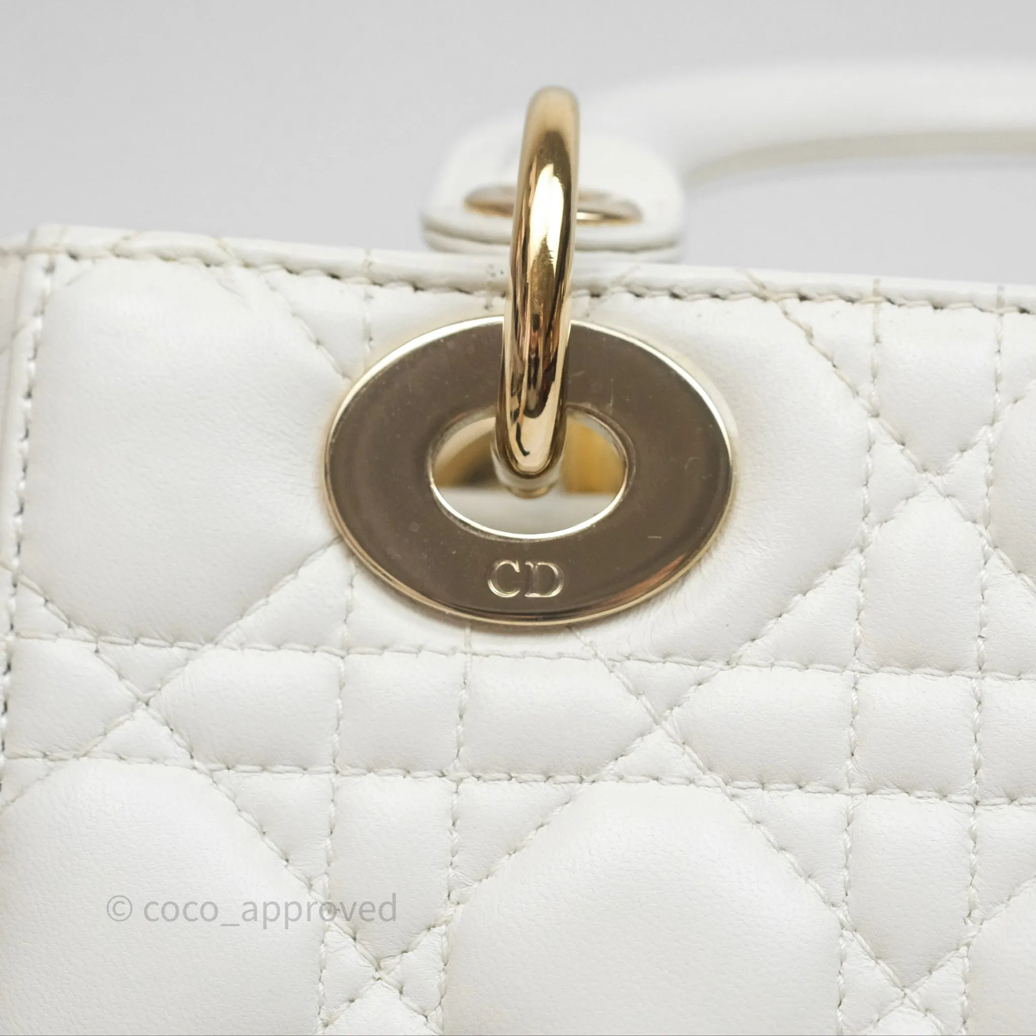 Christian Dior Small Lady Dior My ABCDior Bag Latte Cannage Lambskin