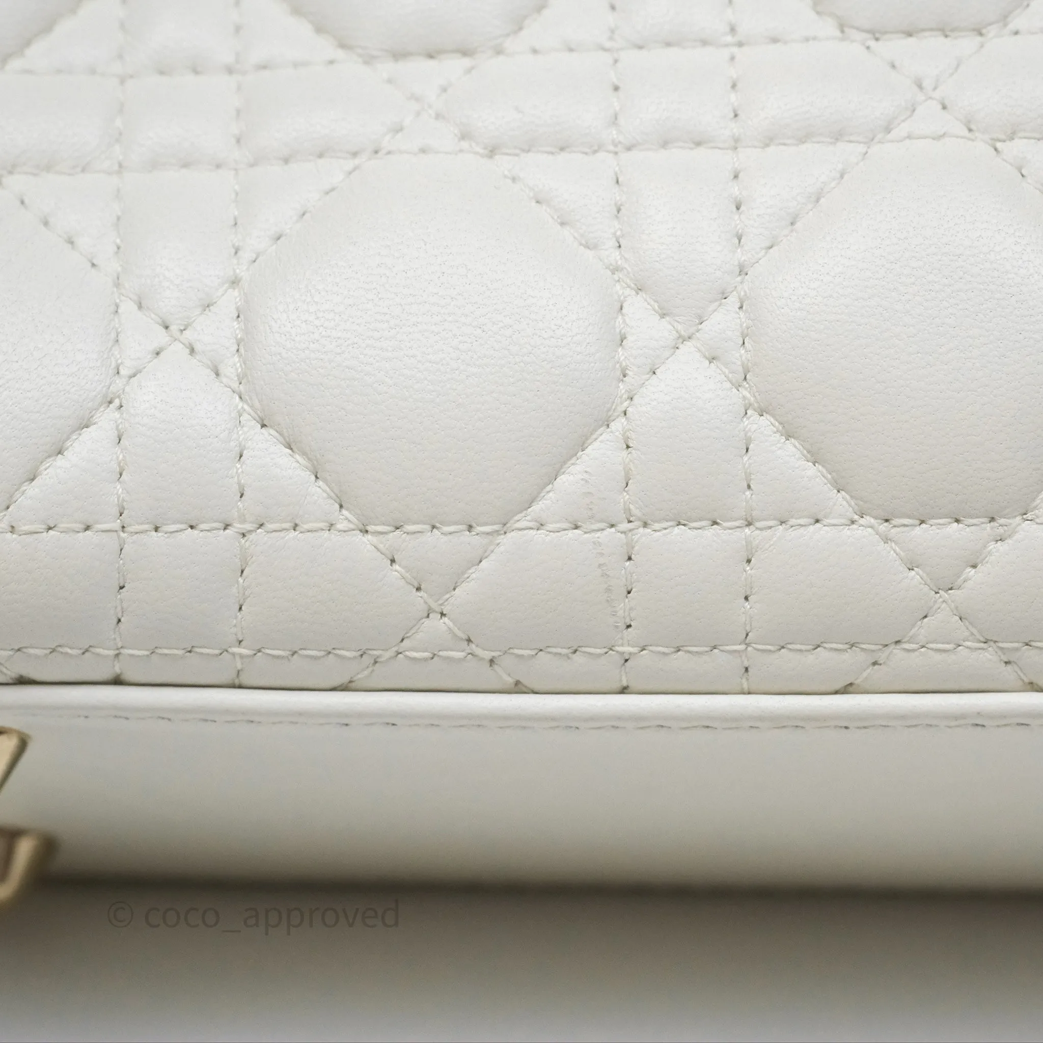 Christian Dior Small Lady Dior My ABCDior Bag Latte Cannage Lambskin