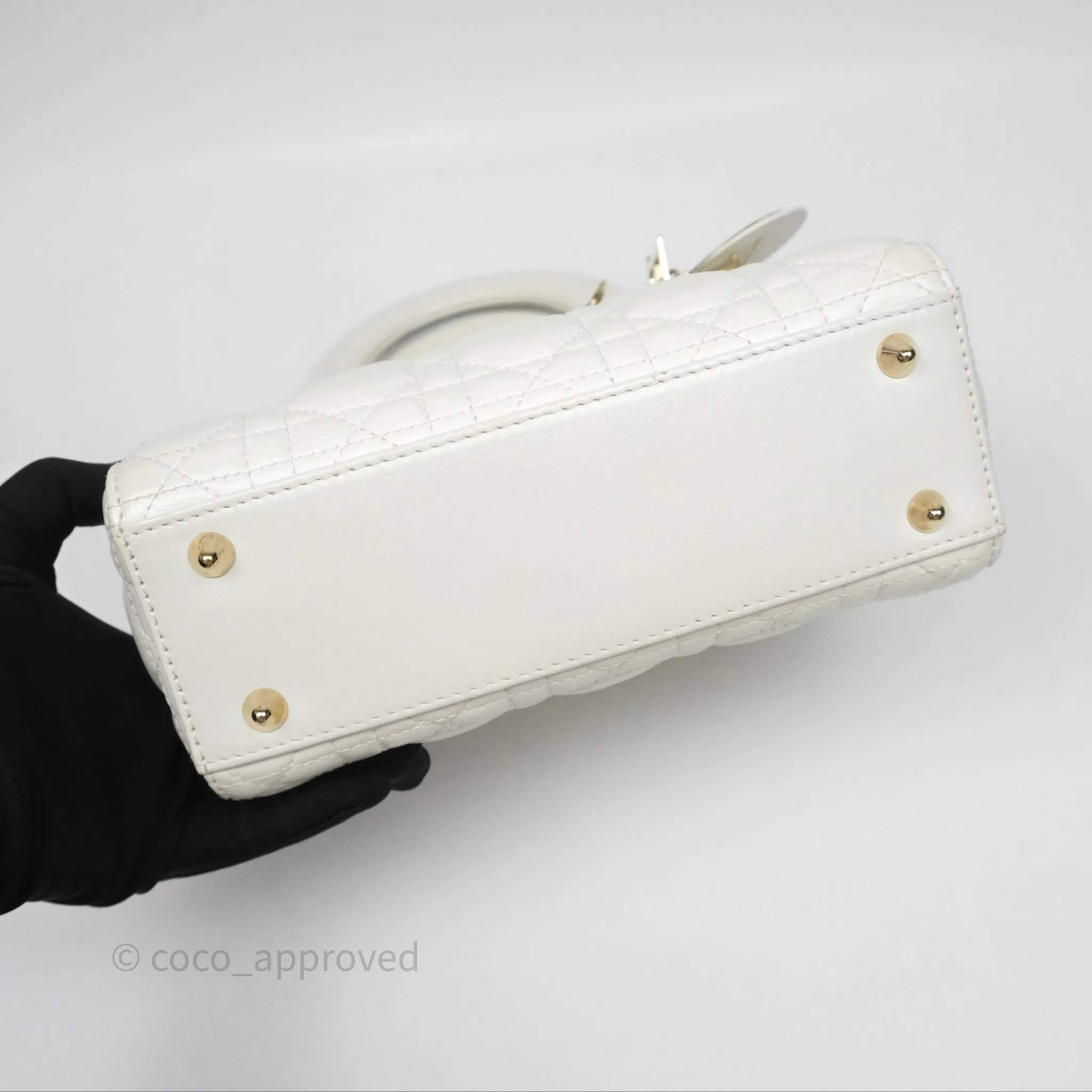 Christian Dior Small Lady Dior My ABCDior Bag Latte Cannage Lambskin