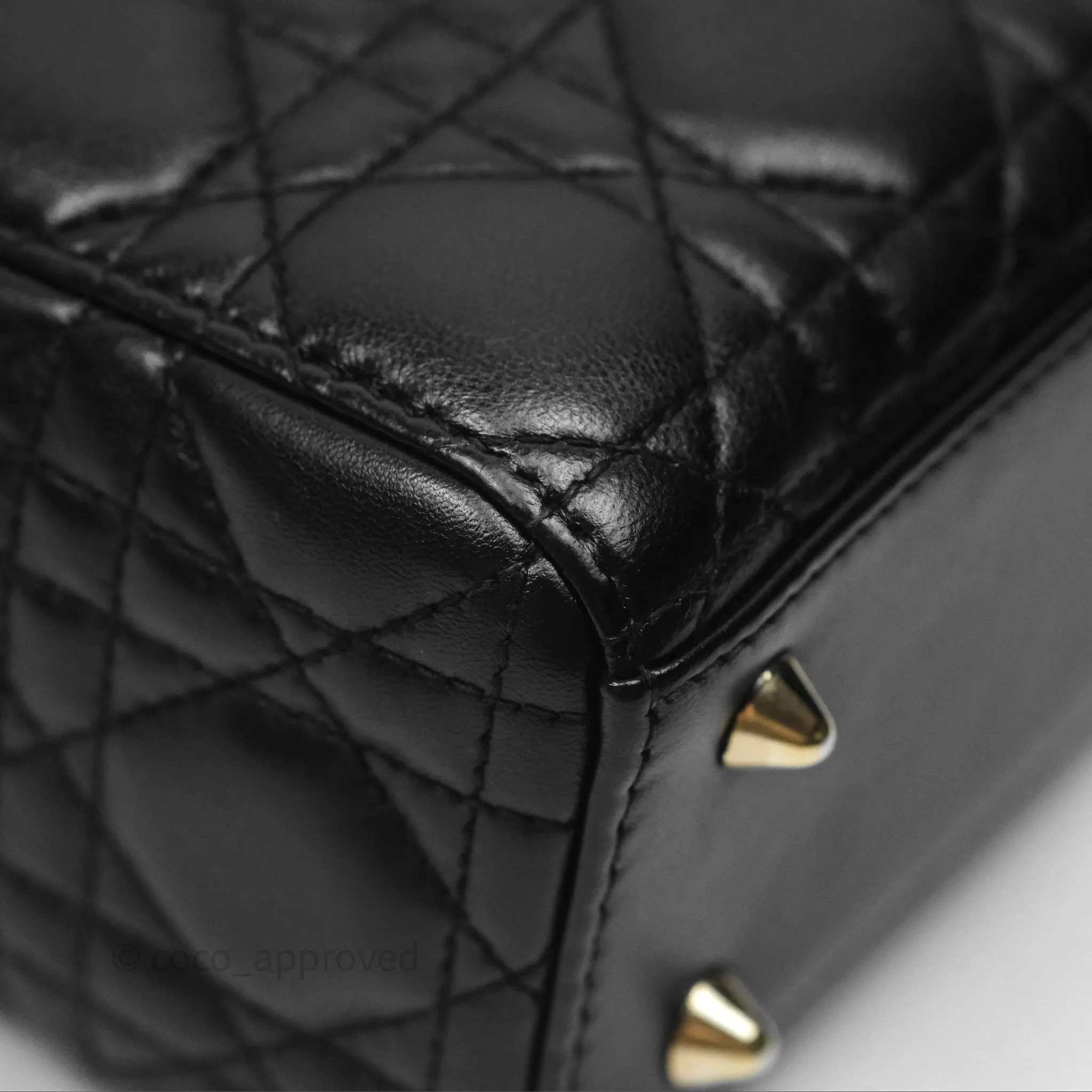 Christian Dior Small Lady Dior My ABCDior Black Cannage Lambskin