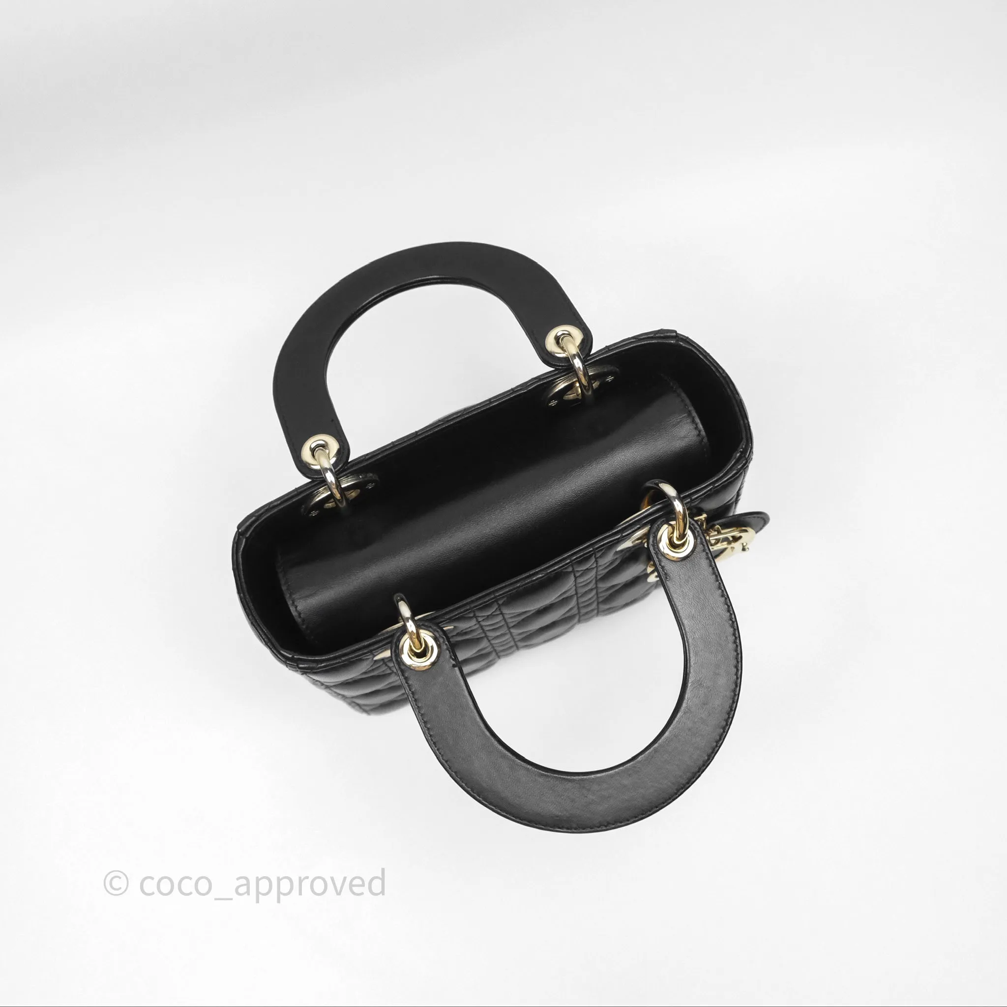 Christian Dior Small Lady Dior My ABCDior Black Cannage Lambskin