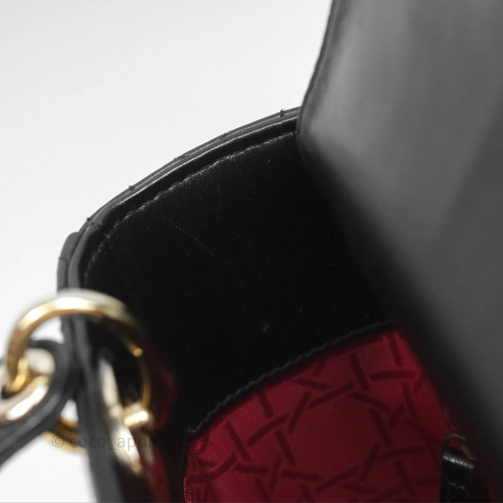 Christian Dior Small Lady Dior My ABCDior Black Cannage Lambskin
