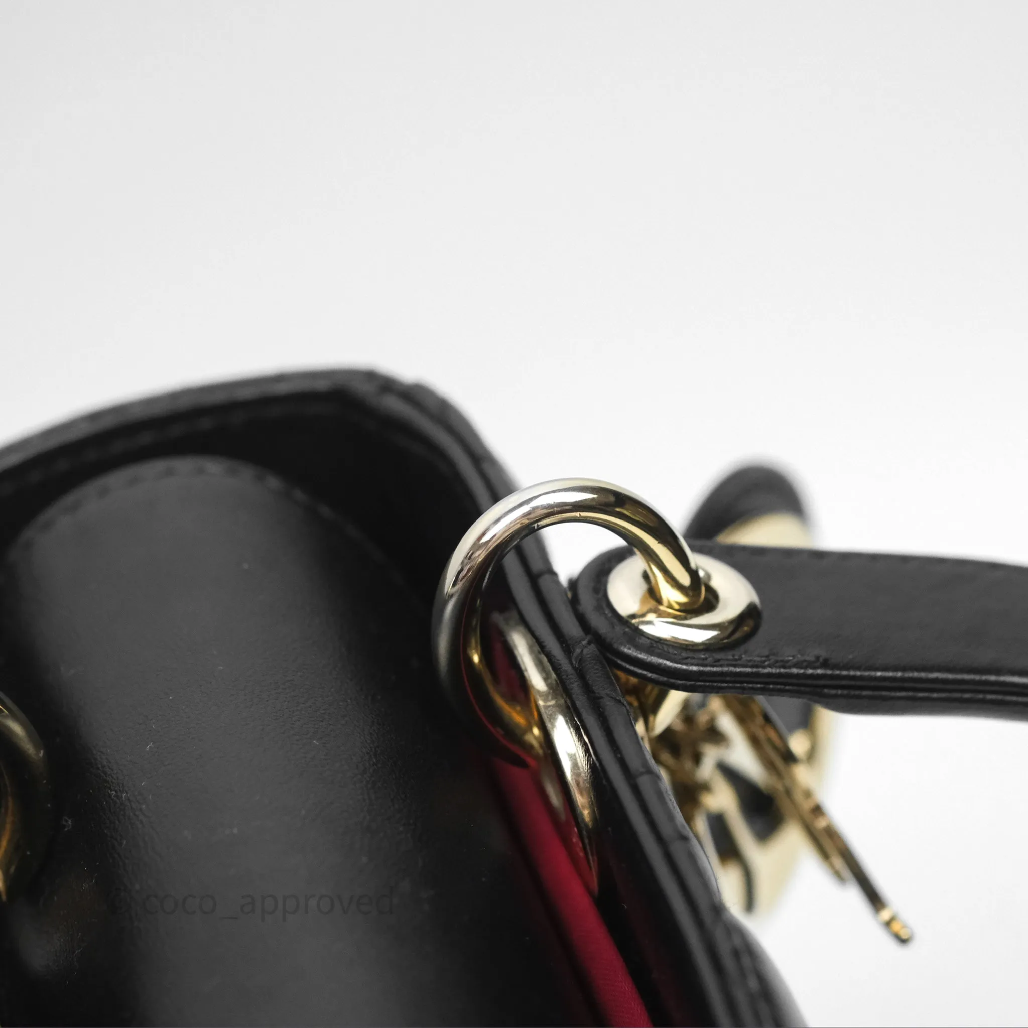 Christian Dior Small Lady Dior My ABCDior Black Cannage Lambskin